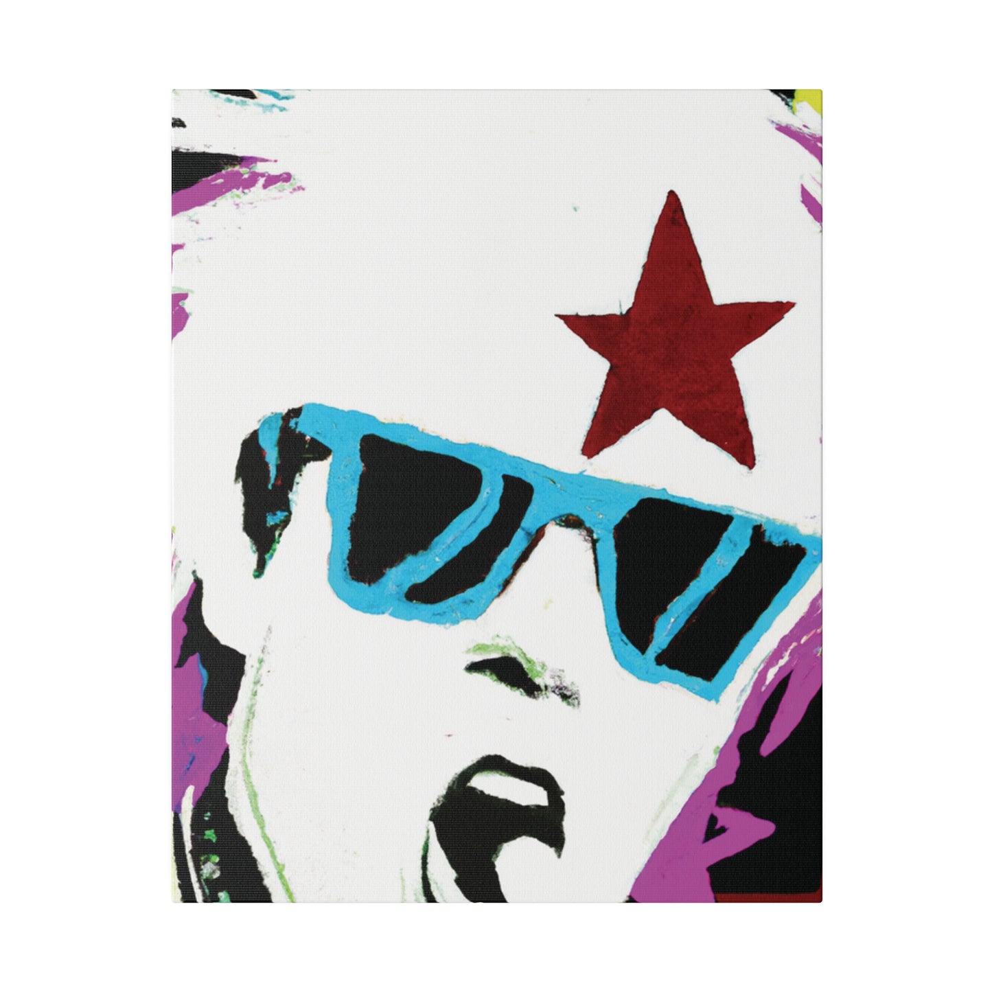 4850F - Rockstar Painting Print | Face | Abstract | Poster | Home Decor | Wall Art | Music Art | Canvas