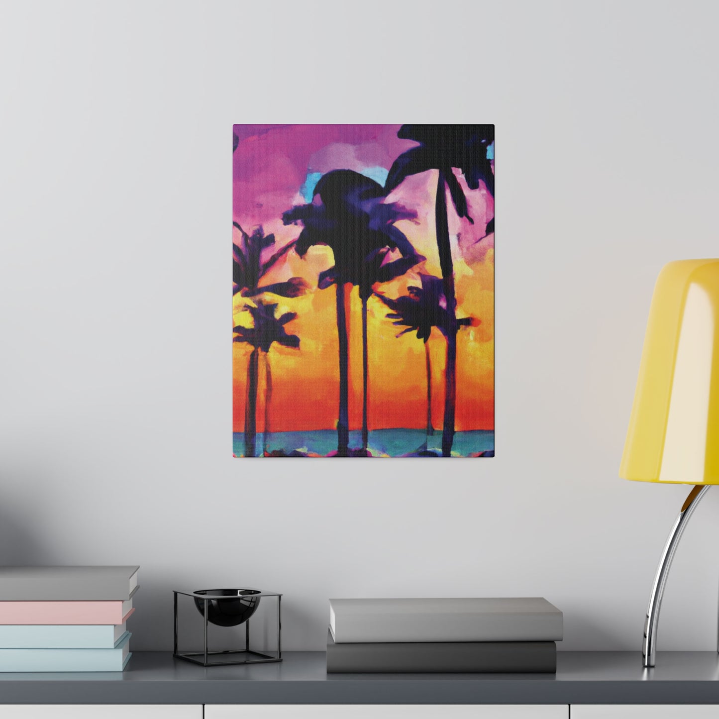 9824V - Miami Beach Sunset Painting Print | Miami | Beach | Sunset | Poster | Home Decor | Wall Art | Canvas