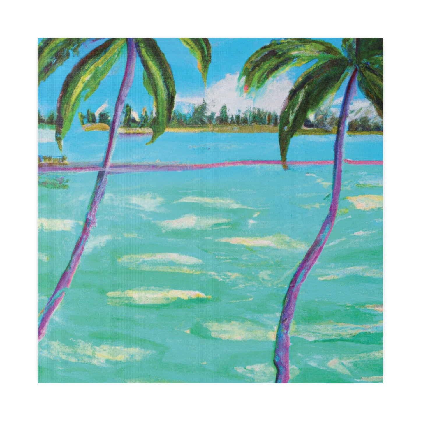 4451X - Bahamas Ocean Painting Print | Bahamas | Ocean | Beach | Poster | Home Decor | Wall Art | Canvas