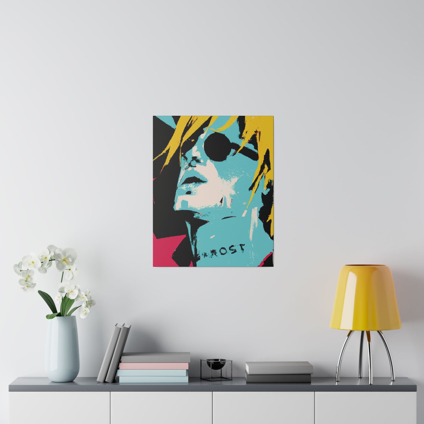 6138S - Rockstar Painting Print | Face | Abstract | Poster | Home Decor | Wall Art | Music Art | Canvas