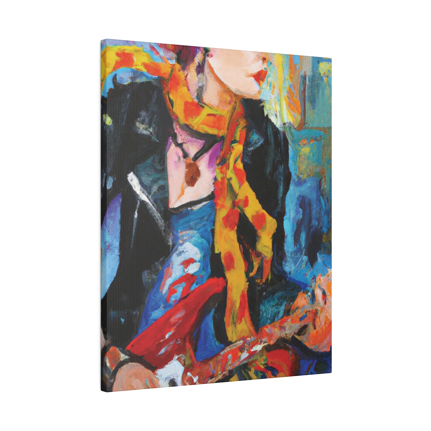 6234X - Rockstar Oil Painting Style Print | Poster | Home Decor | Wall Art | Music Art | Canvas