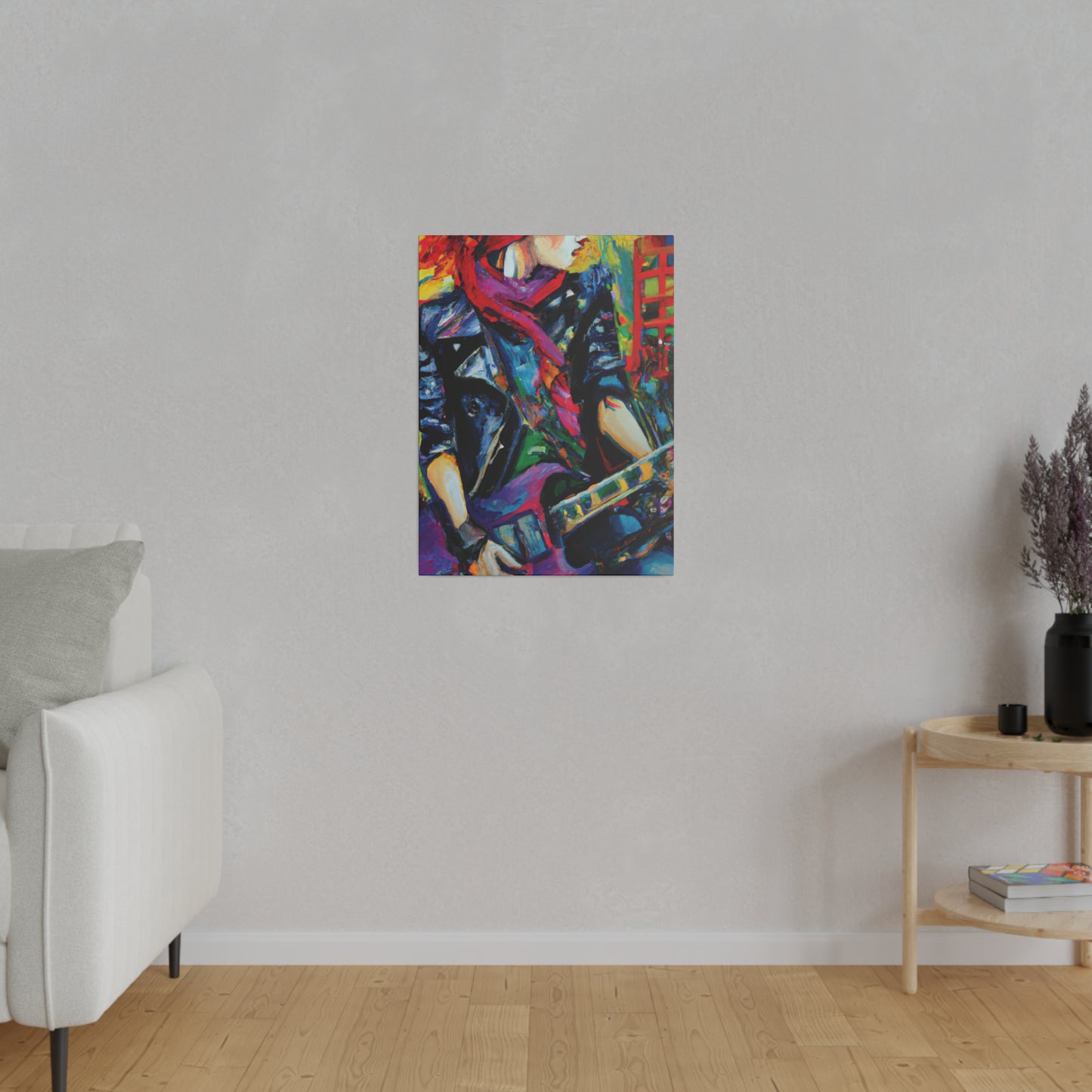 9413L - Rockstar Oil Painting Style Print | Poster | Home Decor | Wall Art | Music Art | Canvas