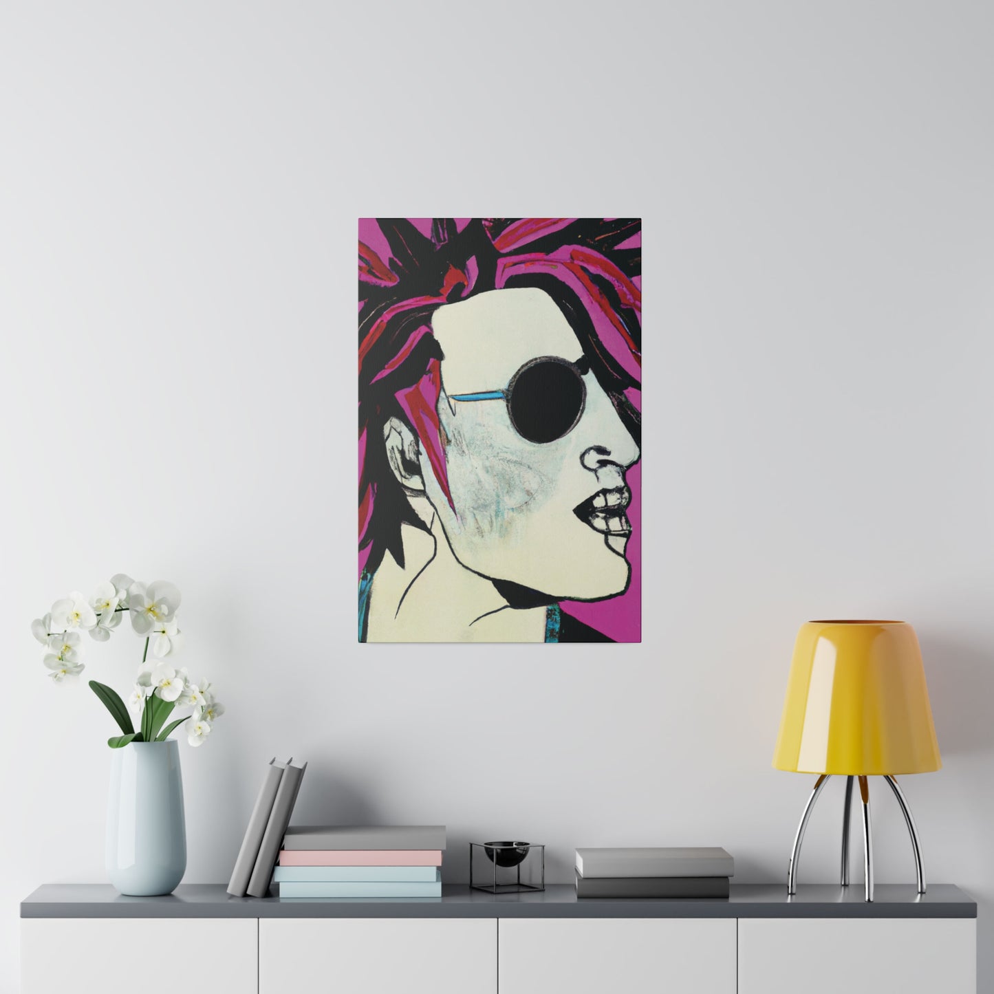 8159X - Rockstar Painting Print | Face | Abstract | Poster | Home Decor | Wall Art | Music Art | Canvas