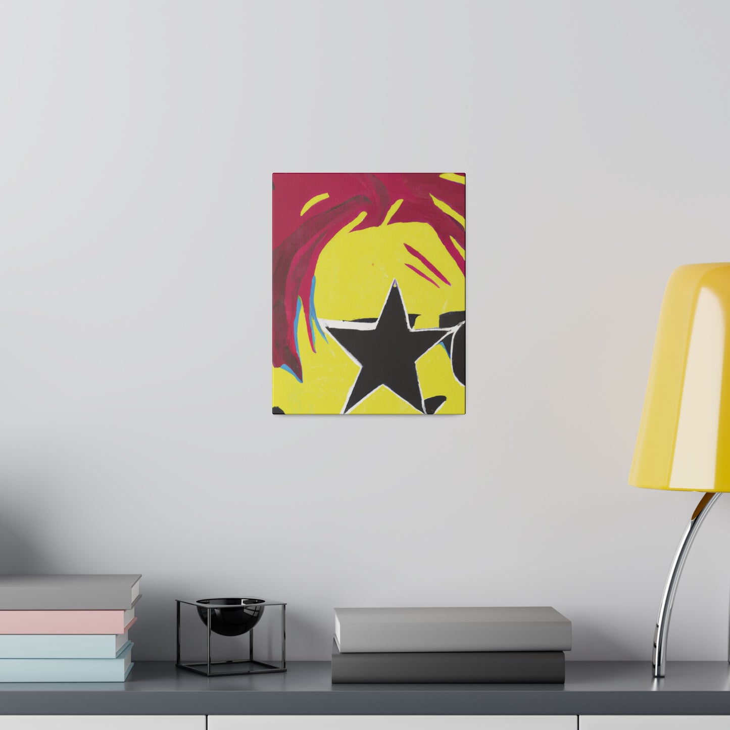 5063P - Rockstar Painting Print | Face | Abstract | Poster | Home Decor | Wall Art | Music Art | Canvas