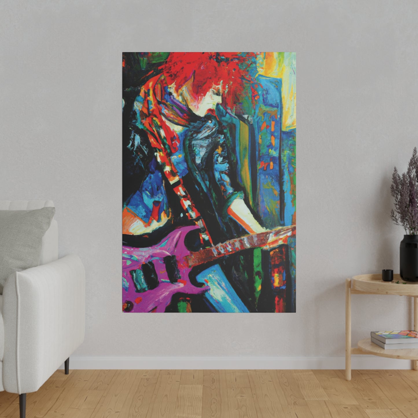 8461D - Rockstar Oil Painting Style Print | Poster | Home Decor | Wall Art | Music Art | Canvas
