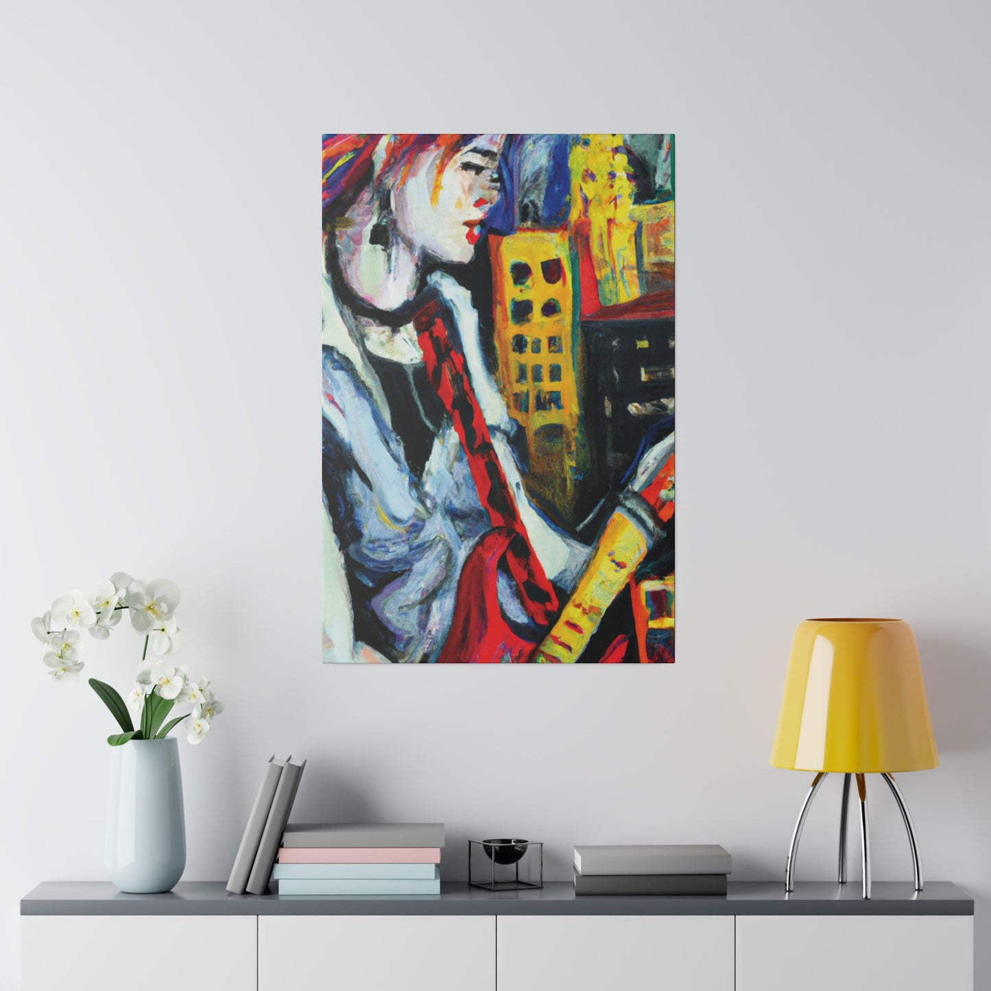 4053F - Rockstar Oil Painting Style Print | Poster | Home Decor | Wall Art | Music Art | Canvas