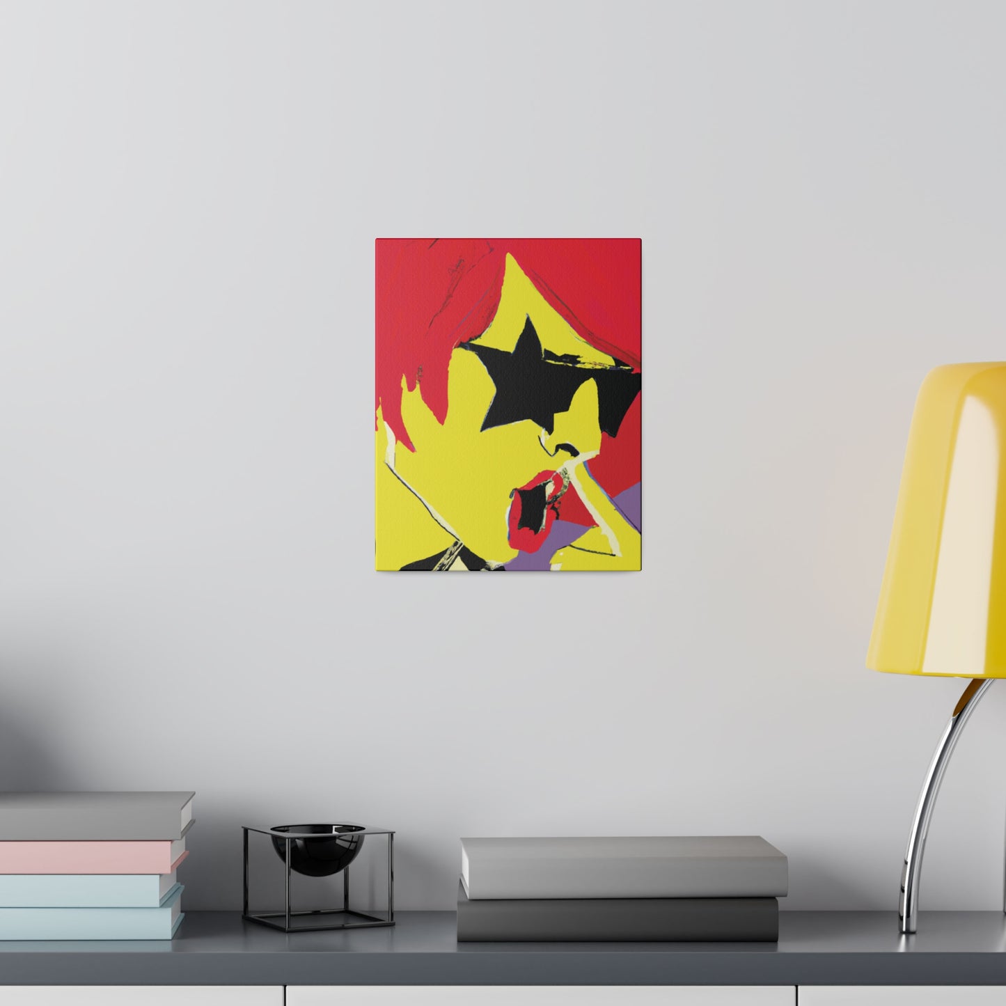 7485G - Rockstar Painting Print | Face | Abstract | Poster | Home Decor | Wall Art | Music Art | Canvas