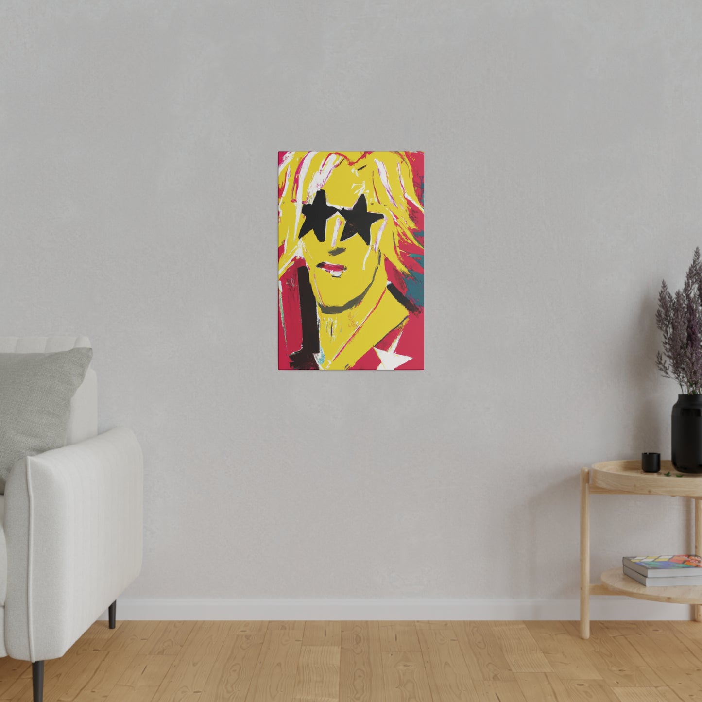 5263T - Rockstar Painting Print | Face | Abstract | Poster | Home Decor | Wall Art | Music Art | Canvas