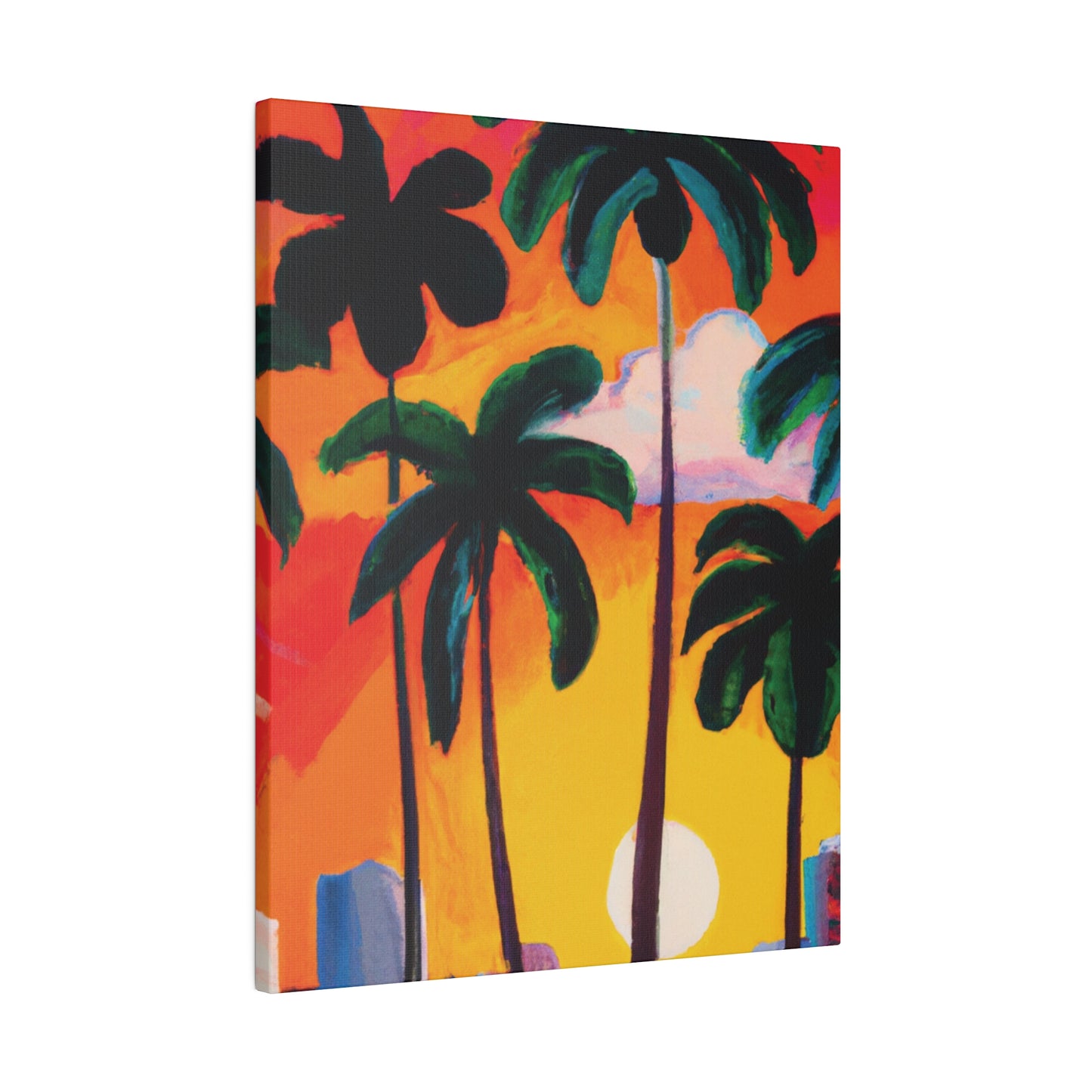 4327O - Miami Beach Sunset Painting Print | Miami | Beach | Sunset | Poster | Home Decor | Wall Art | Canvas