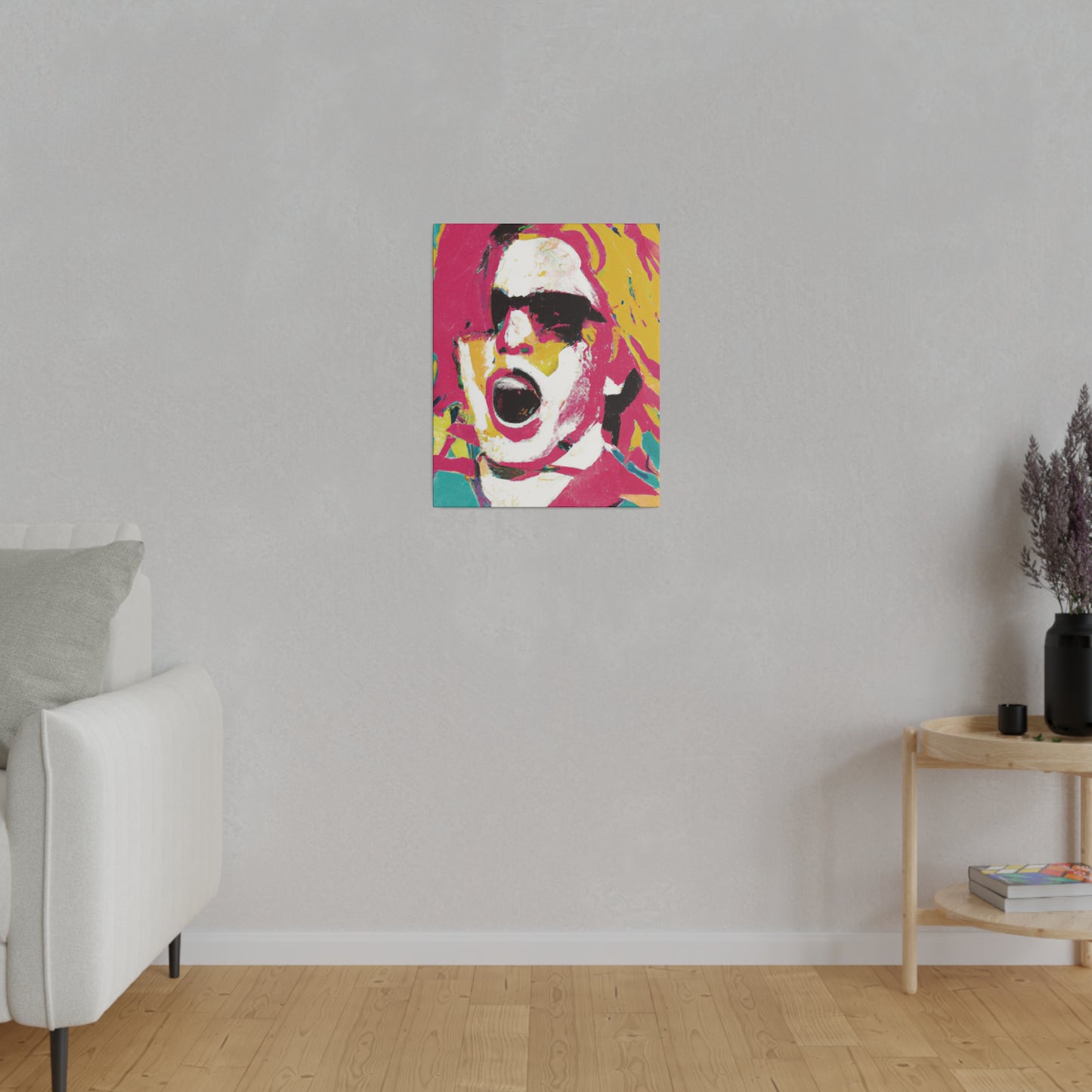 9342P - Rockstar Painting Print | Face | Abstract | Poster | Home Decor | Wall Art | Music Art | Canvas