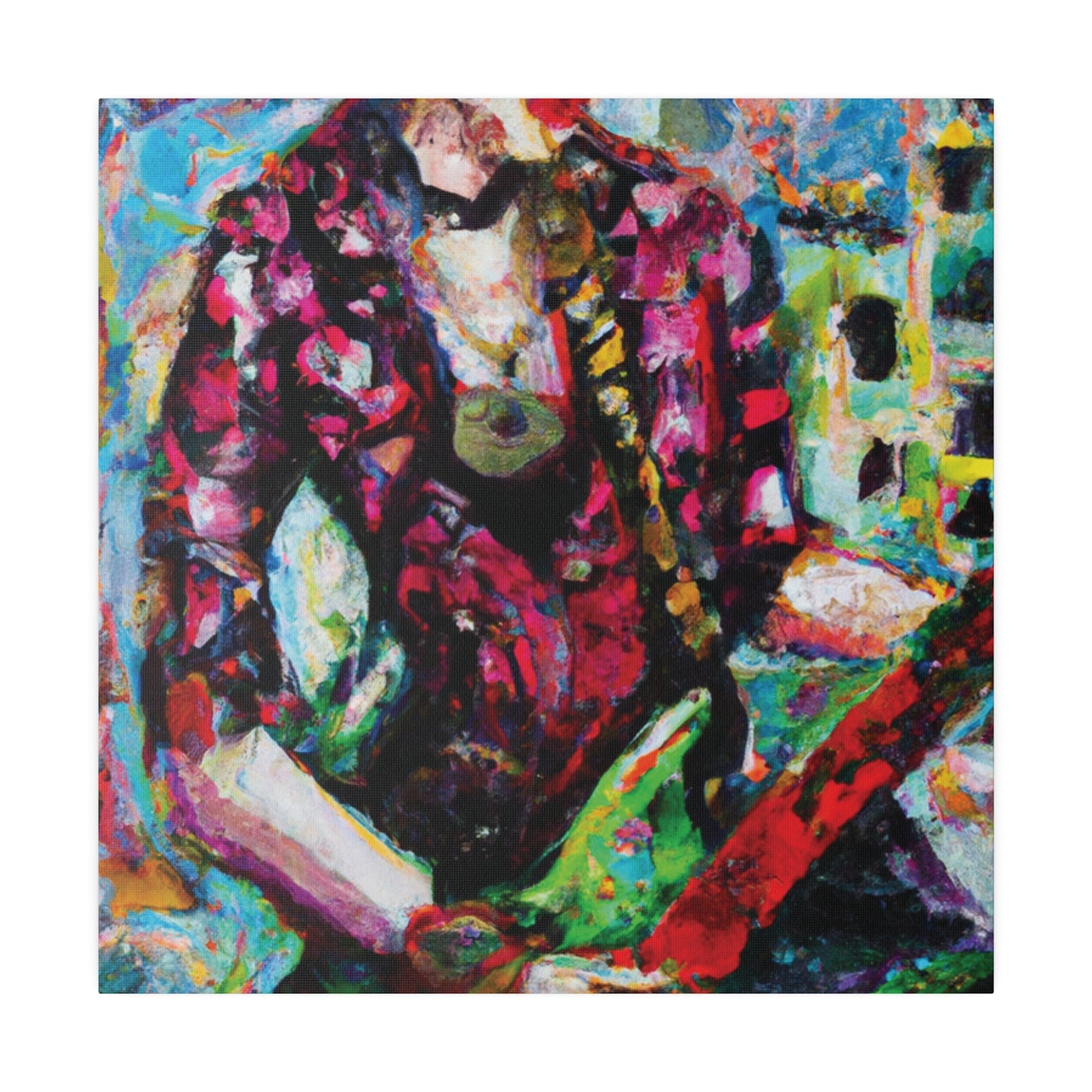 9453F - Rockstar Oil Painting Style Print | Poster | Home Decor | Wall Art | Music Art | Canvas