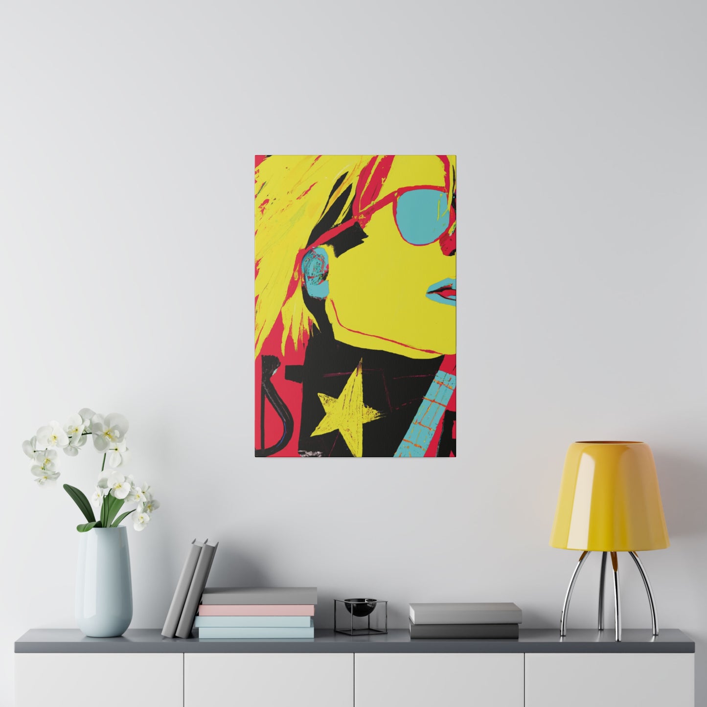 4925Q - Rockstar Painting Print | Face | Abstract | Poster | Home Decor | Wall Art | Music Art | Canvas