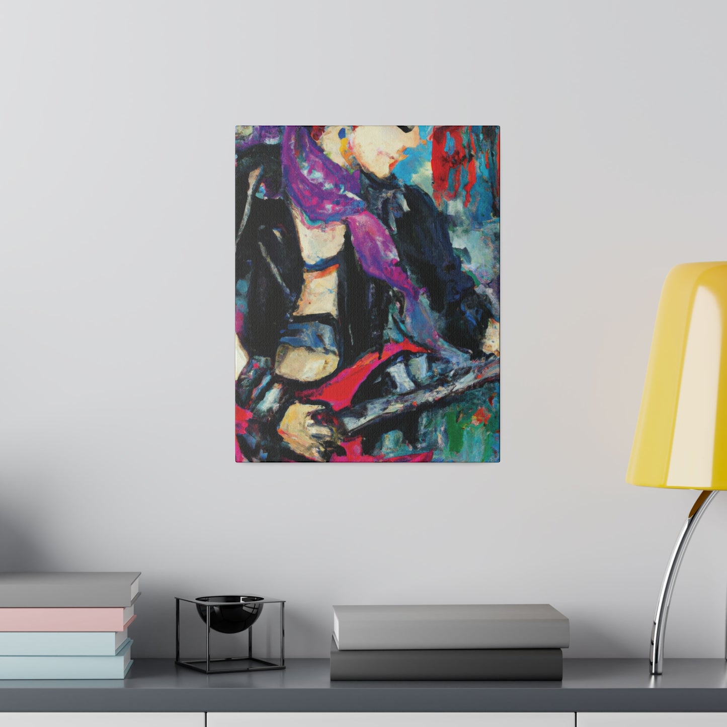 208D - Rockstar Oil Painting Style Print | Poster | Home Decor | Wall Art | Music Art | Canvas