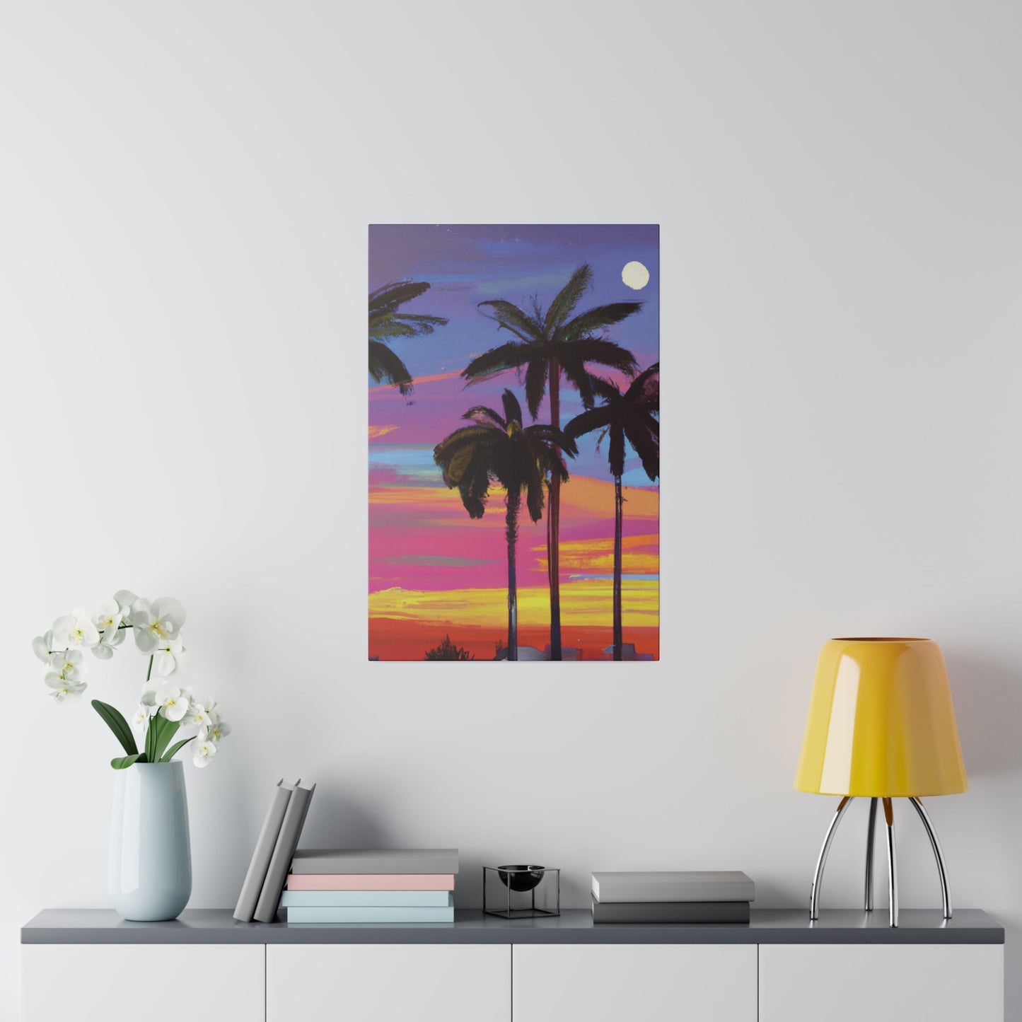 4360Y - Miami Beach Sunset Painting Print | Miami | Beach | Sunset | Poster | Home Decor | Wall Art | Canvas