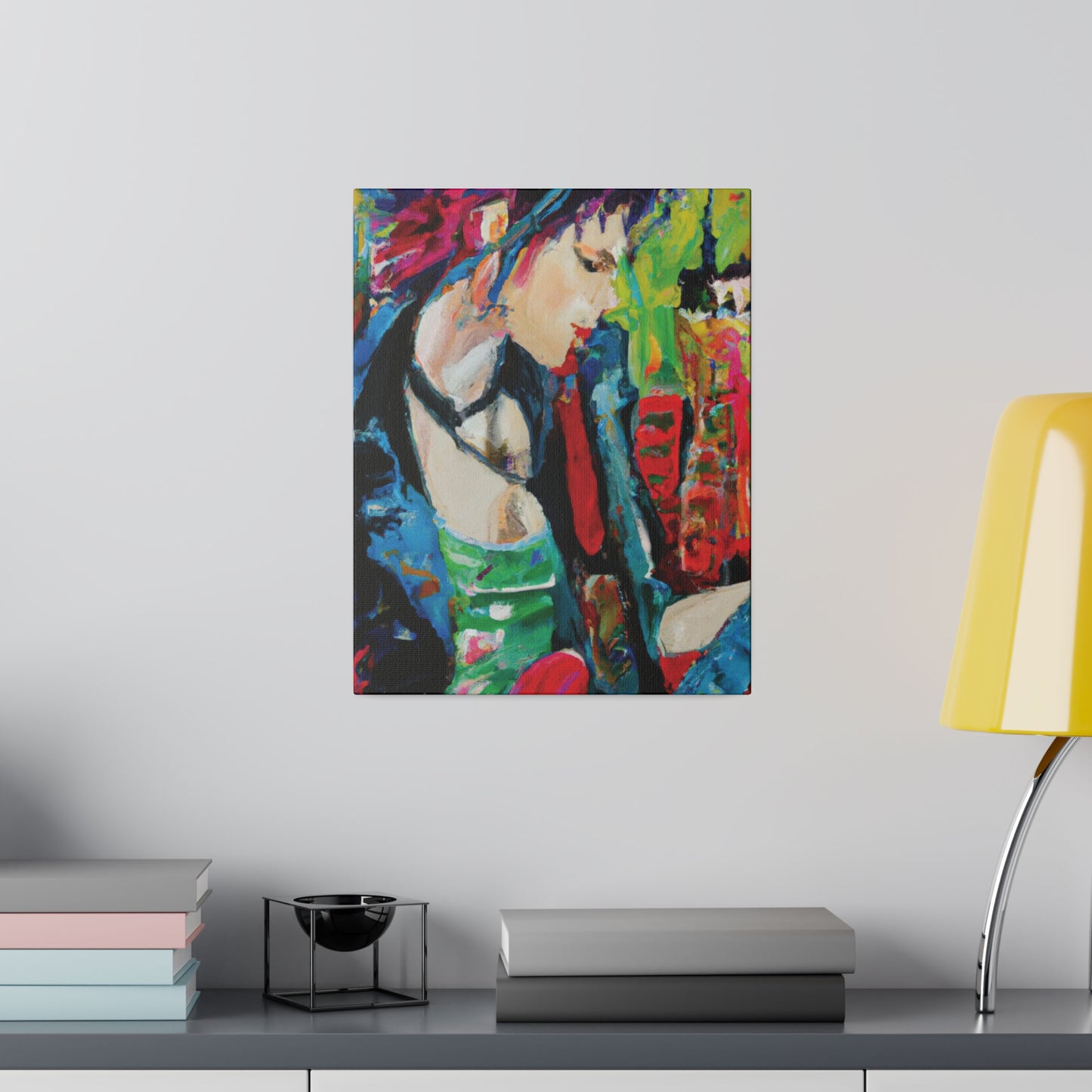 7125T - Rockstar Oil Painting Style Print | Poster | Home Decor | Wall Art | Music Art | Canvas