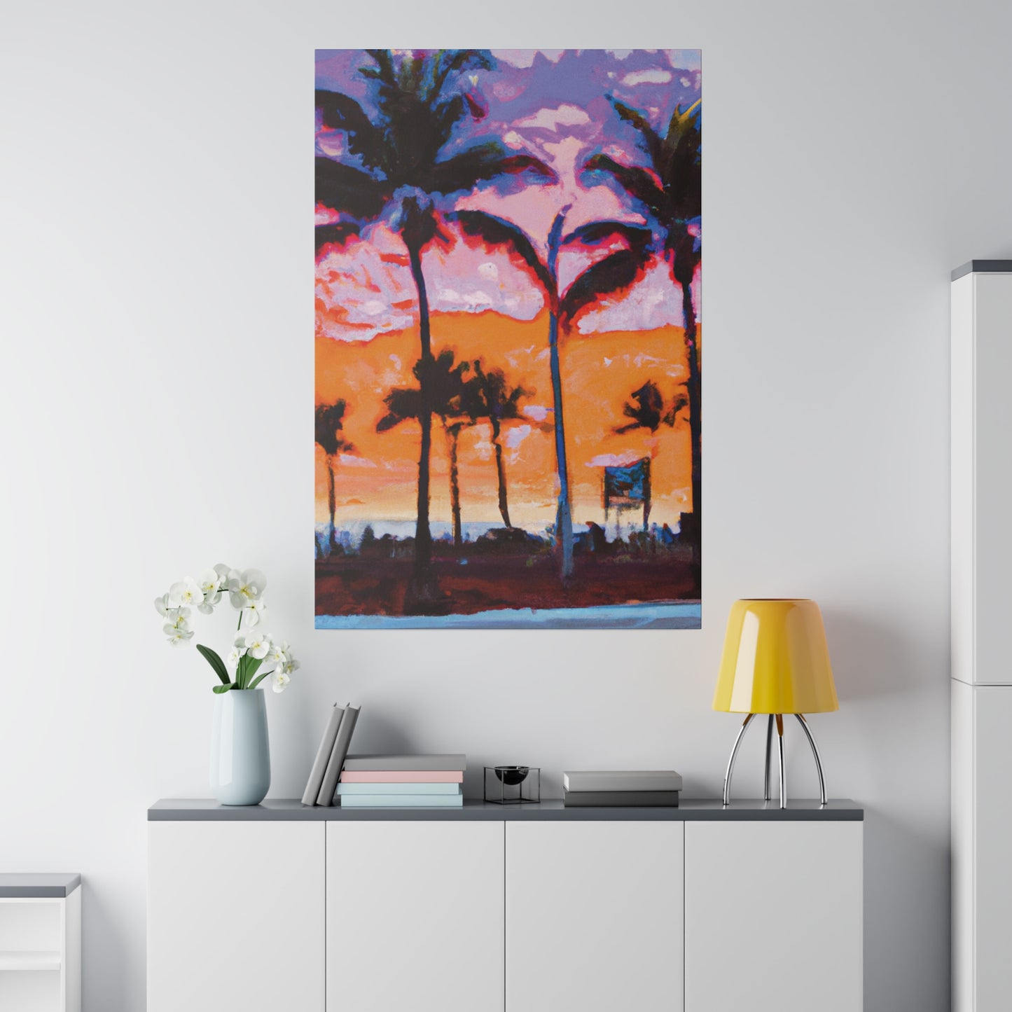 8373X - Miami Beach Sunset Painting Print | Miami | Beach | Sunset | Poster | Home Decor | Wall Art | Canvas