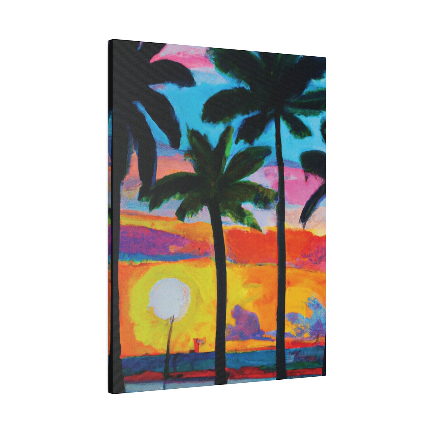 9043Y - Miami Beach Sunset Painting Print | Miami | Beach | Sunset | Poster | Home Decor | Wall Art | Canvas