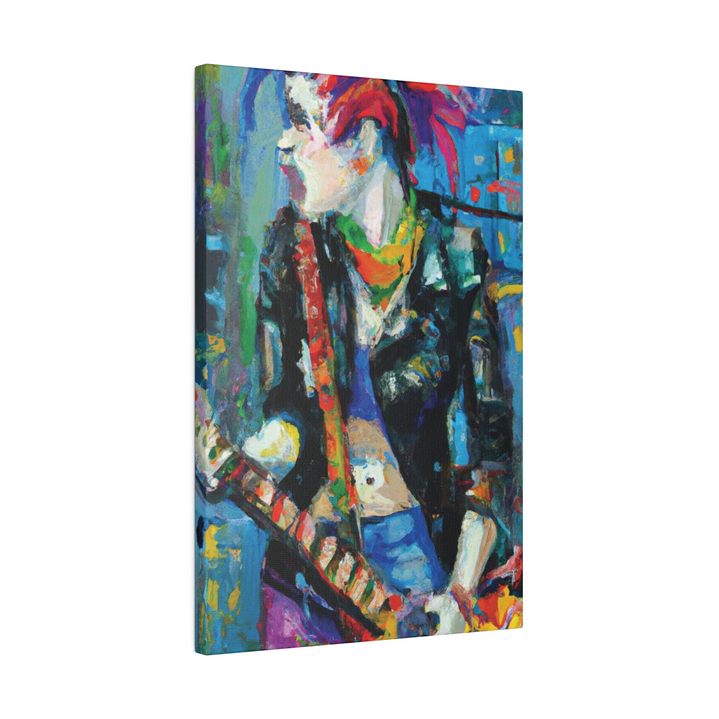 3601F - Rockstar Oil Painting Style Print | Poster | Home Decor | Wall Art | Music Art | Canvas