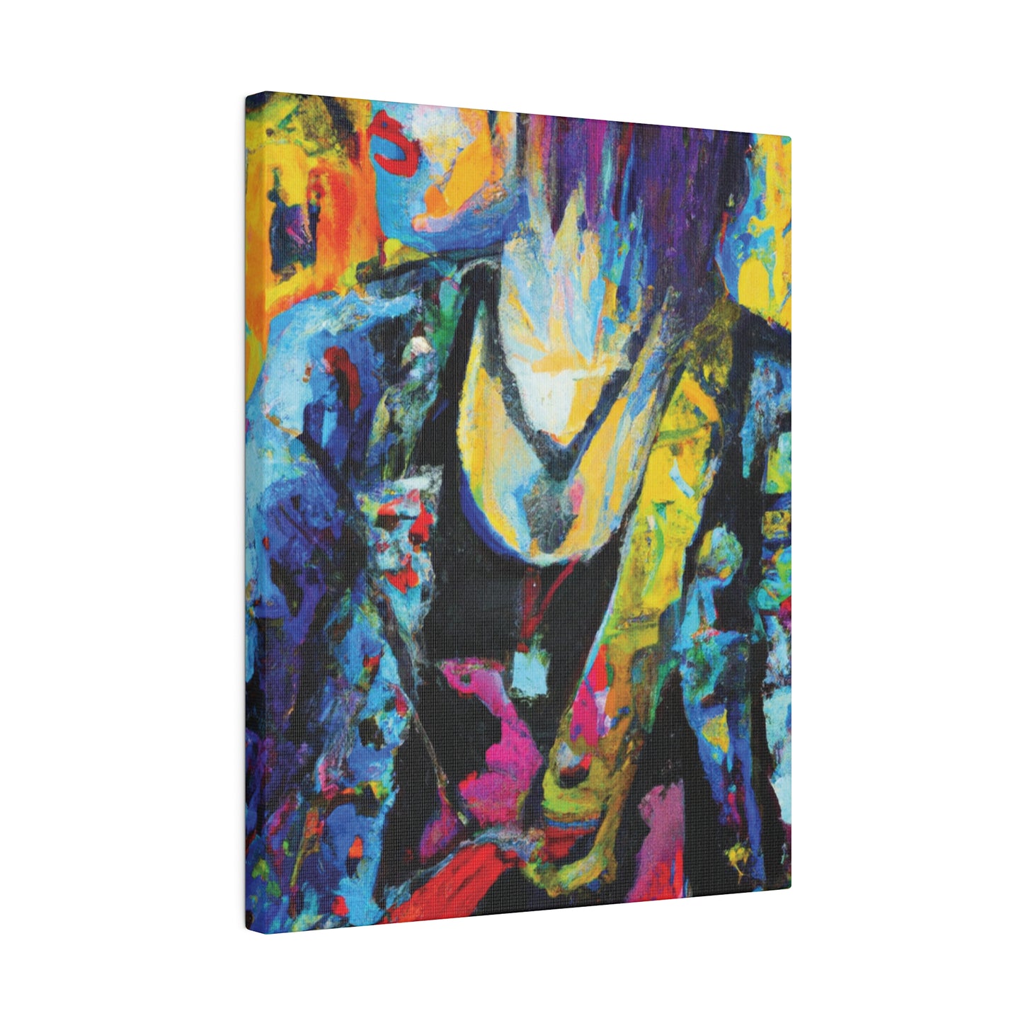 9756Z - Rockstar Oil Painting Style Print | Poster | Home Decor | Wall Art | Music Art | Canvas
