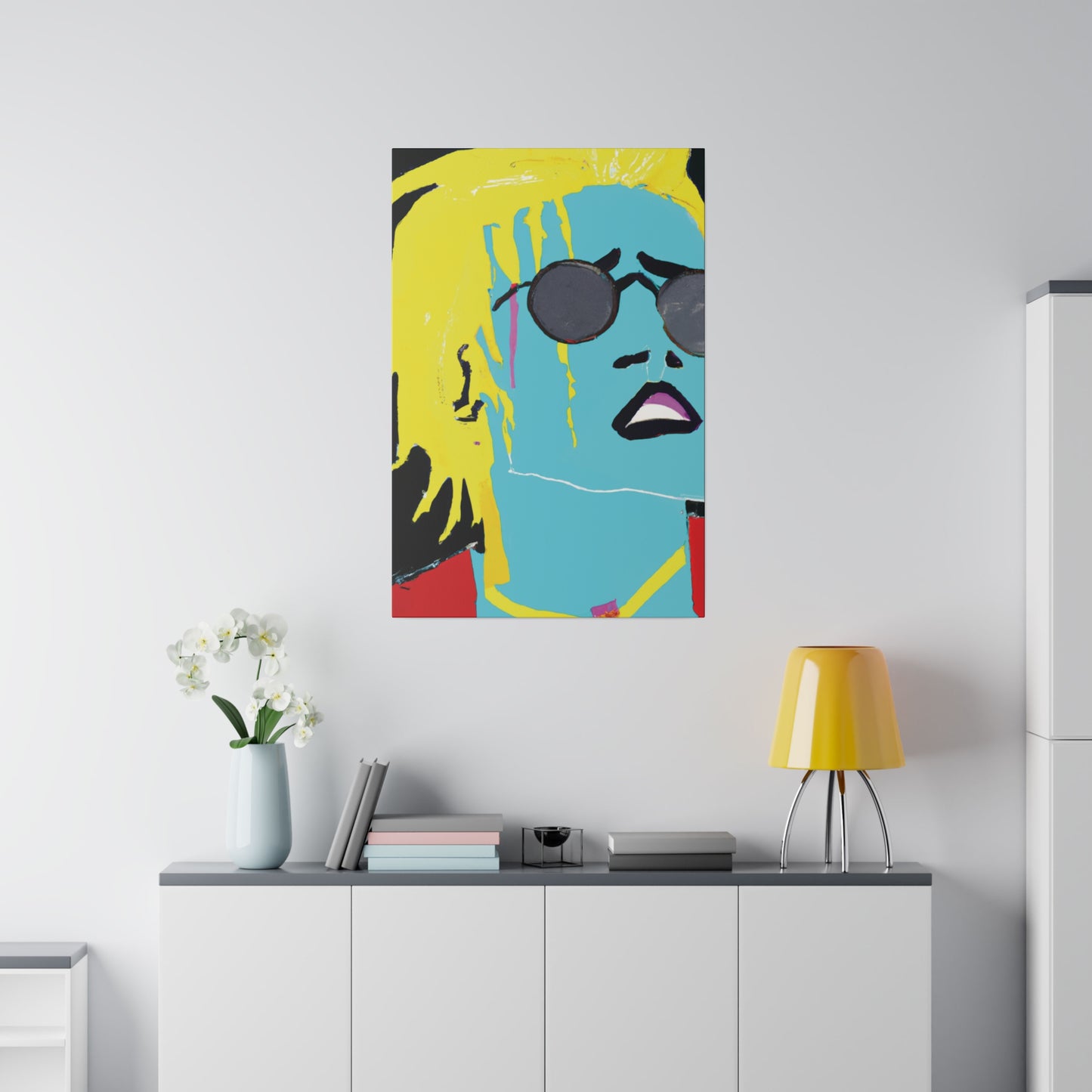 3863S - Rockstar Painting Print | Face | Abstract | Poster | Home Decor | Wall Art | Music Art | Canvas