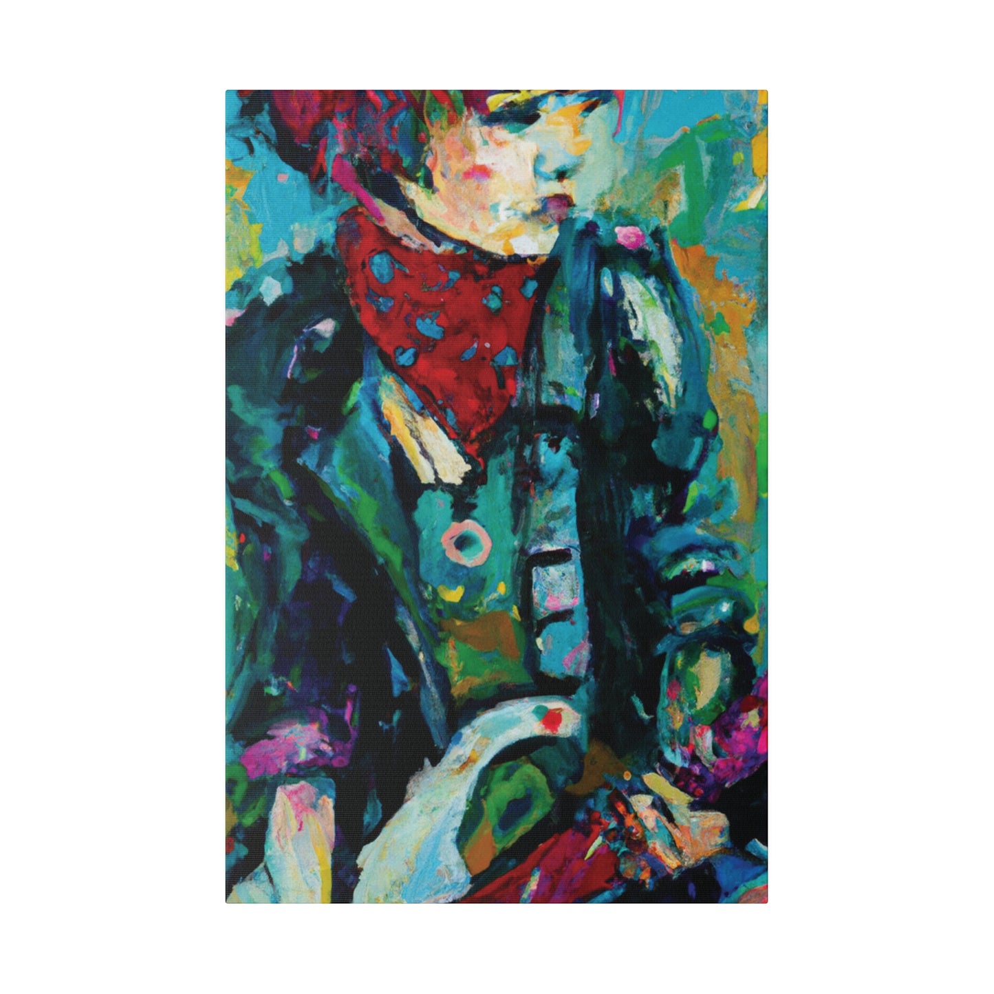 7263A - Rockstar Oil Painting Style Print | Poster | Home Decor | Wall Art | Music Art | Canvas