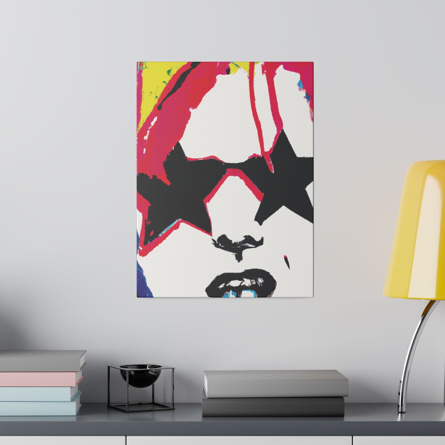 5681G - Rockstar Painting Print | Face | Abstract | Poster | Home Decor | Wall Art | Music Art | Canvas