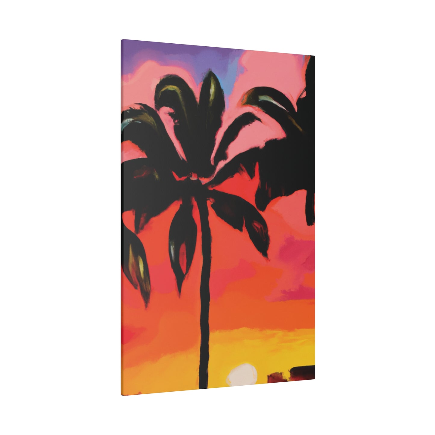 8093Z - Miami Beach Sunset Painting Print | Miami | Beach | Sunset | Poster | Home Decor | Wall Art | Canvas