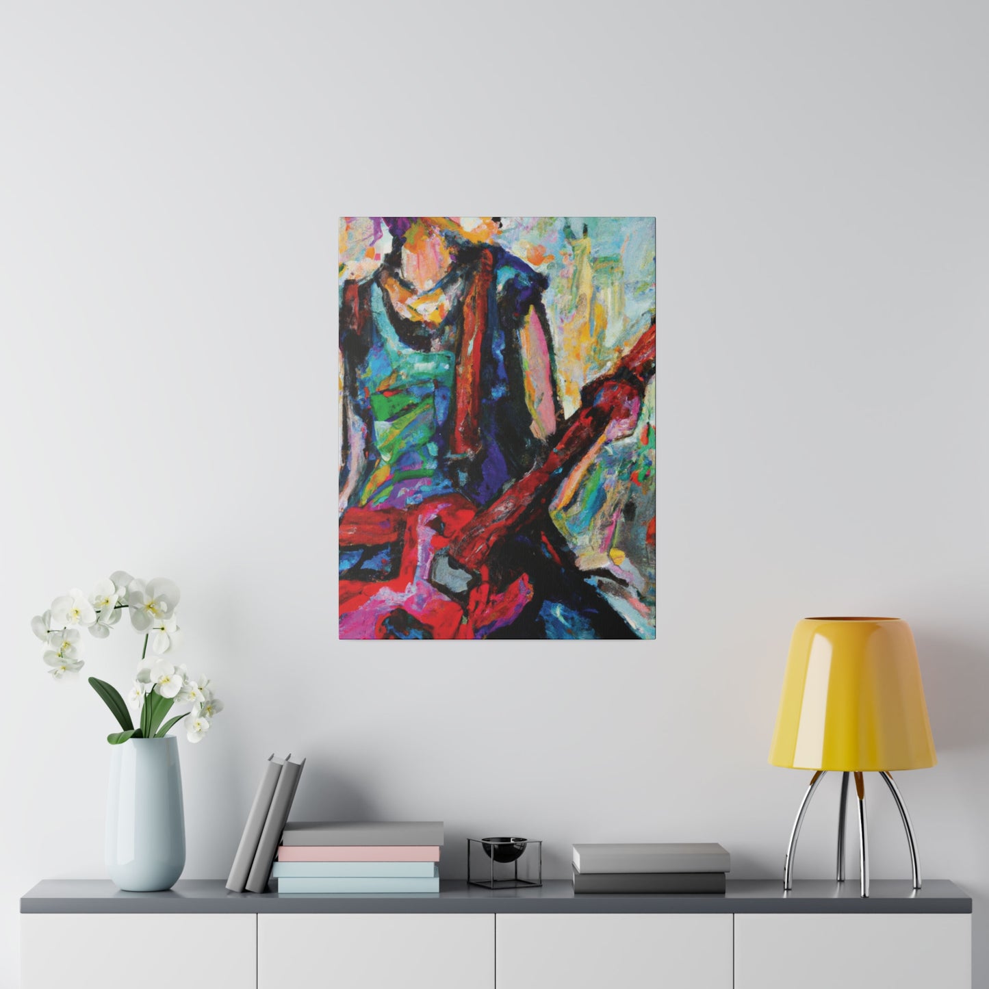 8657Y - Rockstar Oil Painting Style Print | Poster | Home Decor | Wall Art | Music Art | Canvas