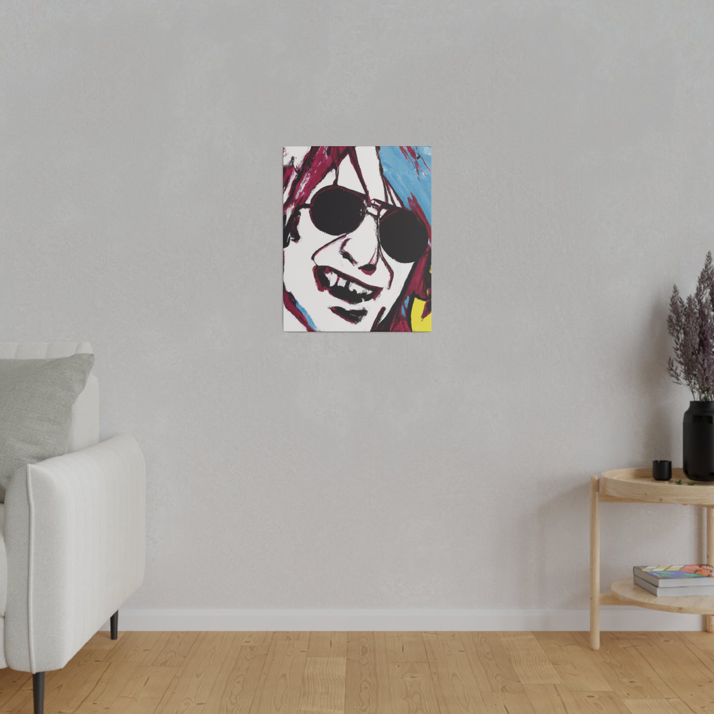 6455Z - Rockstar Painting Print | Face | Abstract | Poster | Home Decor | Wall Art | Music Art | Canvas