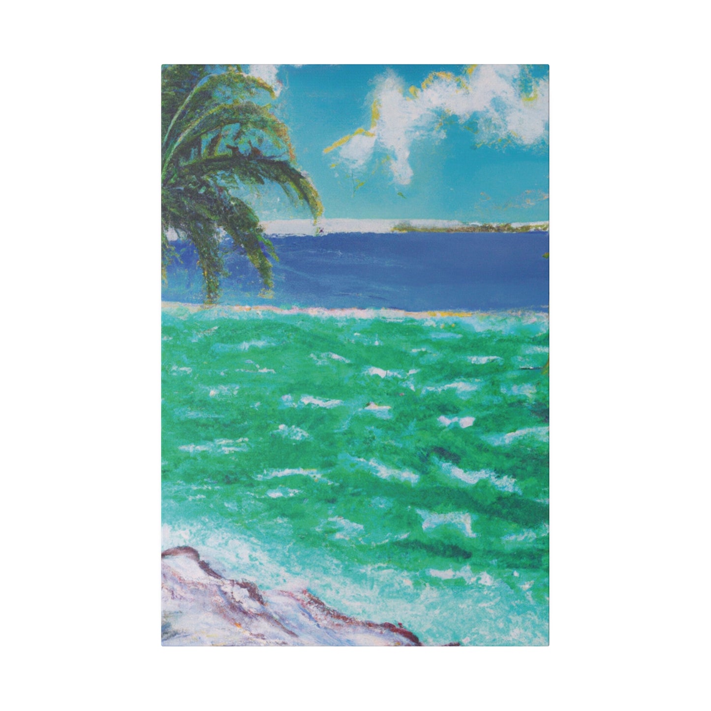 8274K - Bahamas Ocean Painting Print | Bahamas | Ocean | Beach | Poster | Home Decor | Wall Art | Canvas