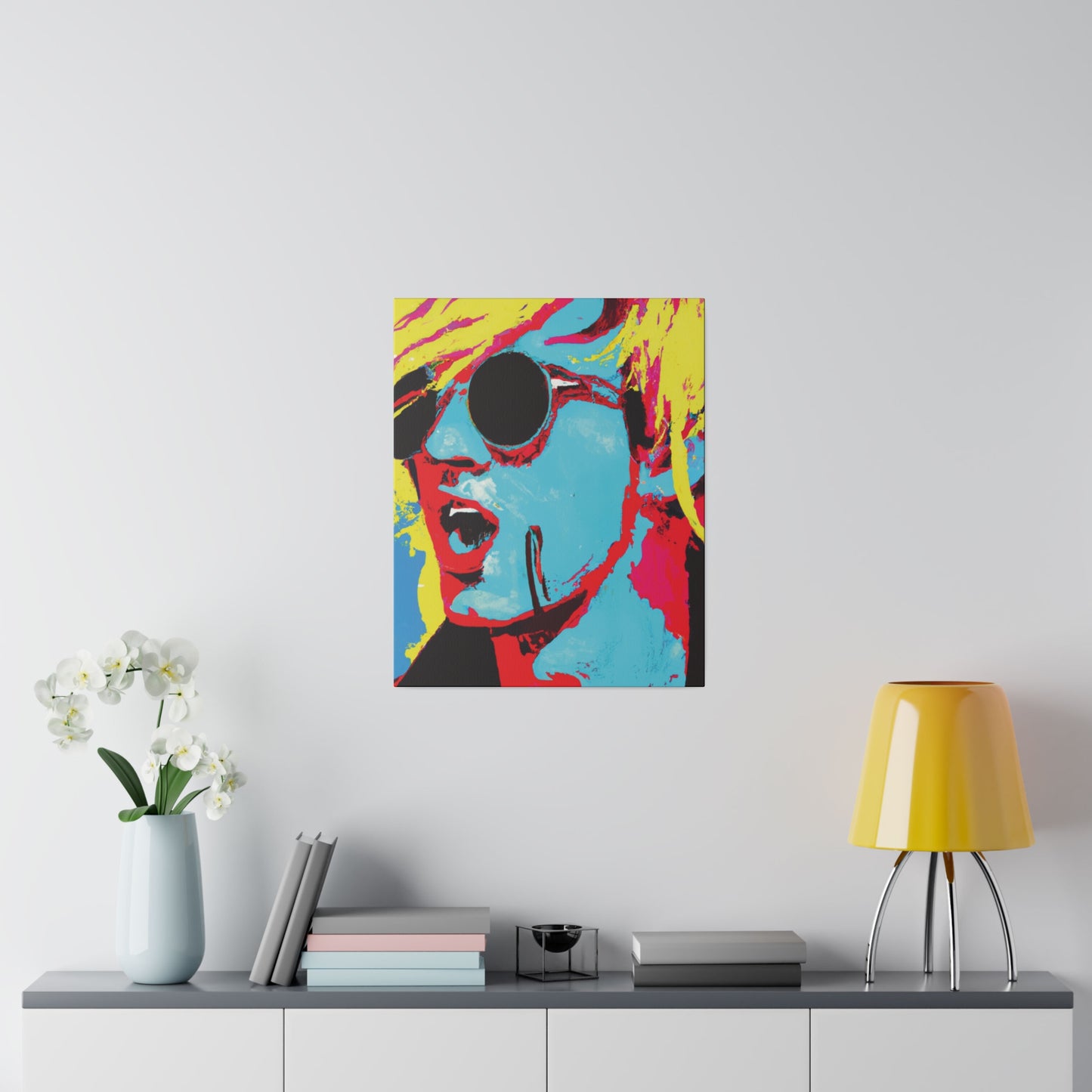 7198K - Rockstar Painting Print | Face | Abstract | Poster | Home Decor | Wall Art | Music Art | Canvas