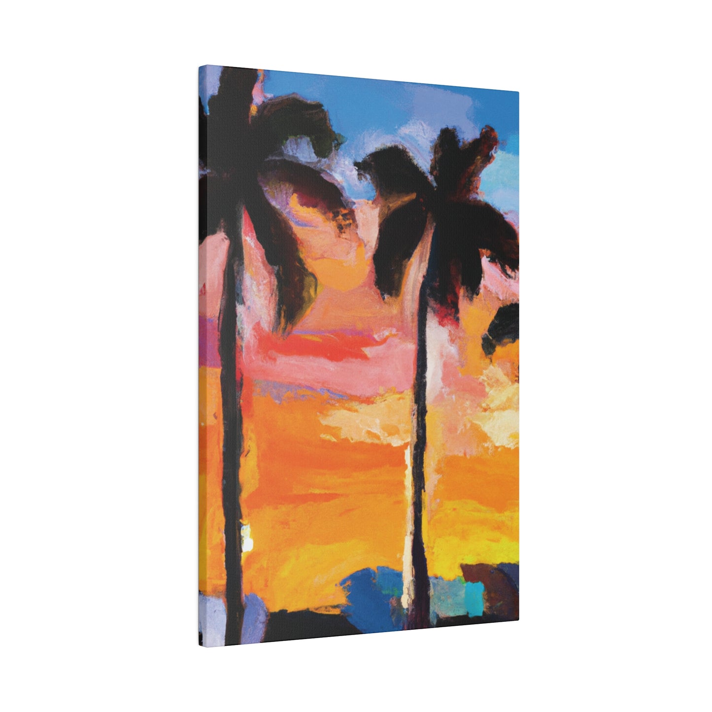 3236E - Miami Beach Sunset Painting Print | Miami | Beach | Sunset | Poster | Home Decor | Wall Art | Canvas