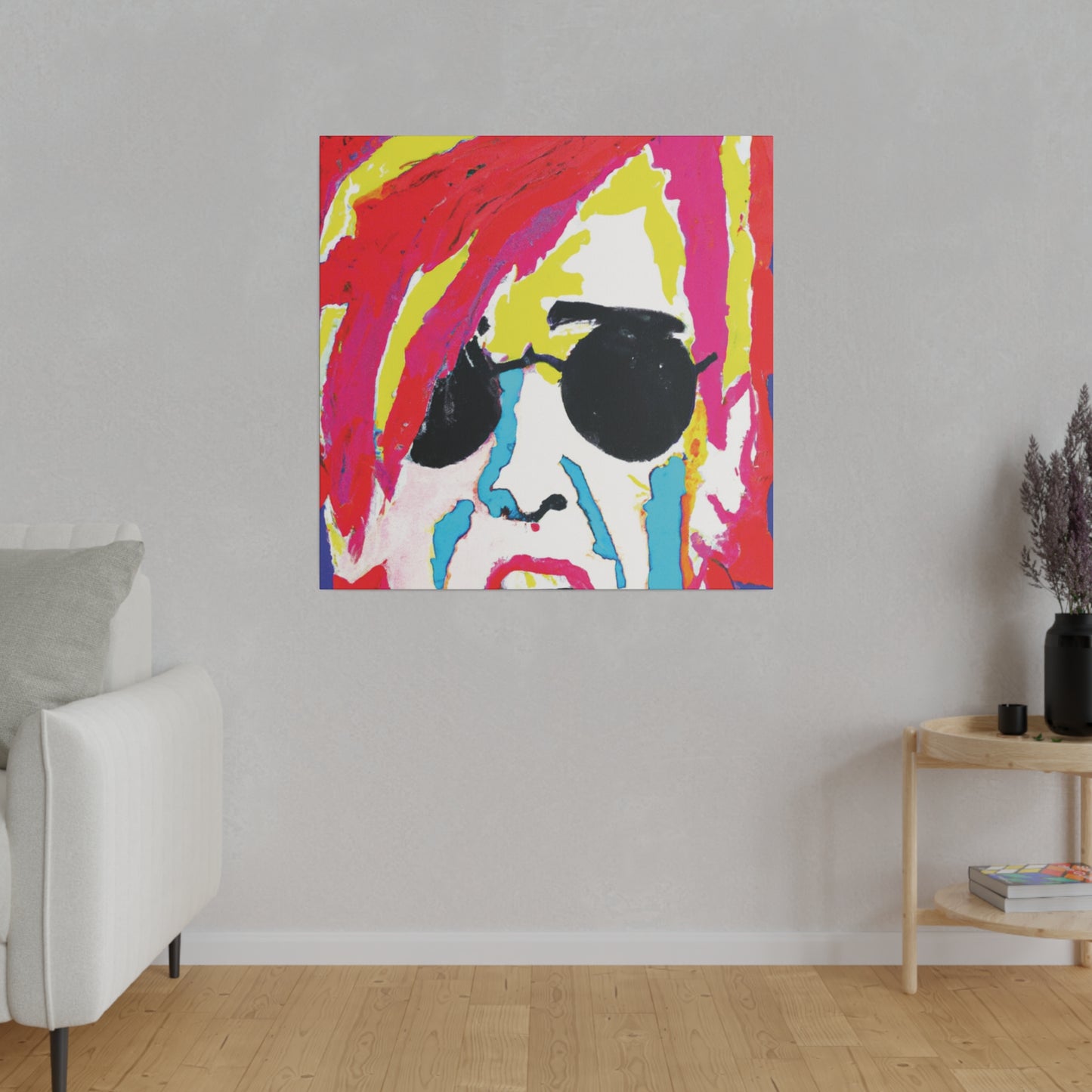 5397K - Rockstar Painting Print | Face | Abstract | Poster | Home Decor | Wall Art | Music Art | Canvas