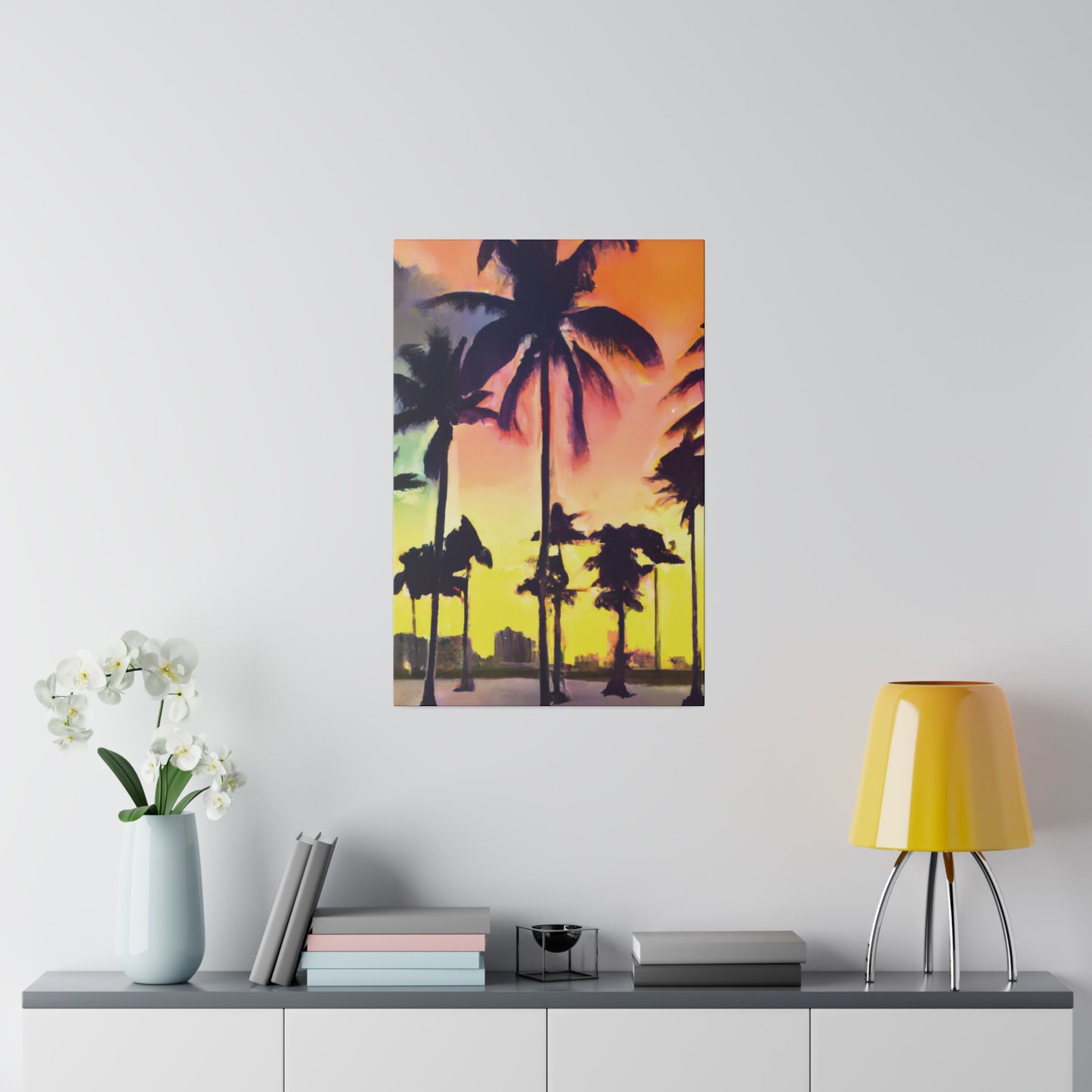 5608P - Miami Beach Sunset Painting Print | Miami | Beach | Sunset | Poster | Home Decor | Wall Art | Canvas