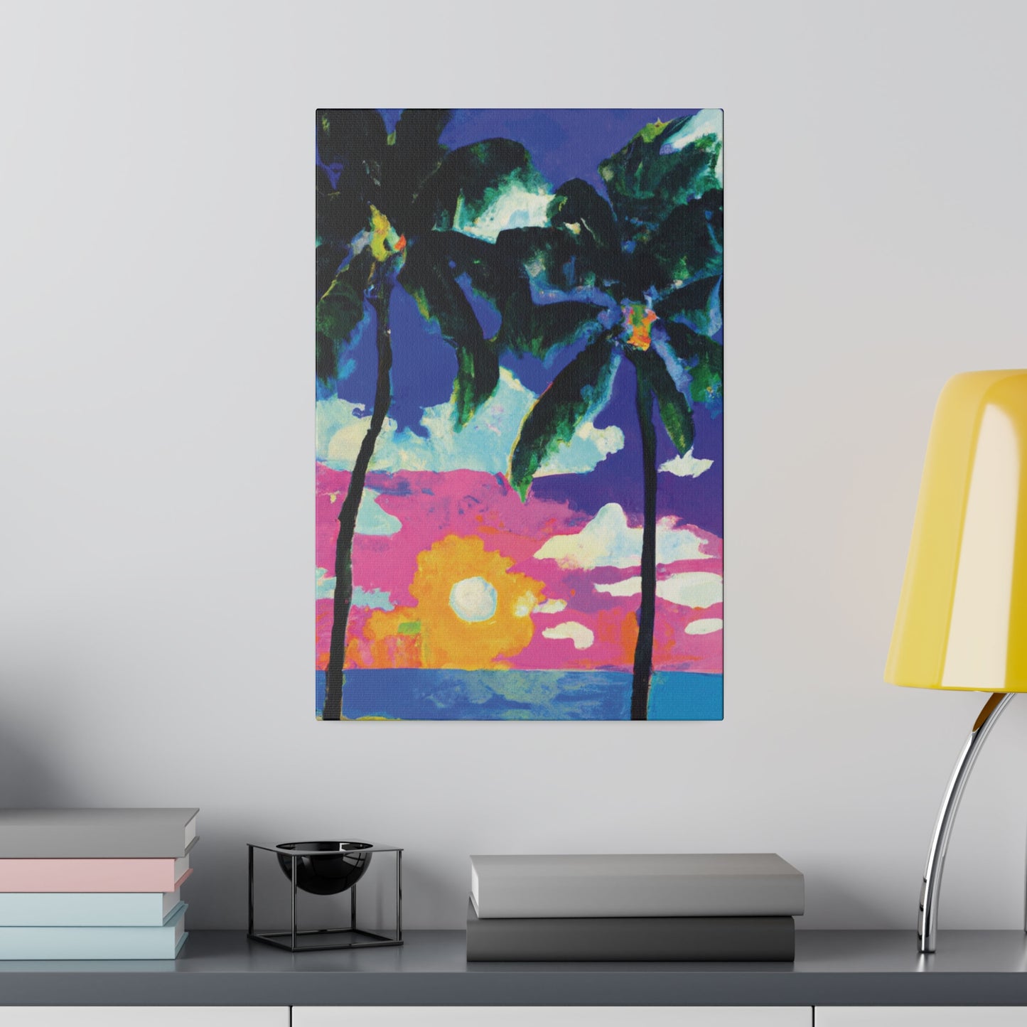 1951V - Miami Beach Sunset Painting Print | Miami | Beach | Sunset | Poster | Home Decor | Wall Art | Canvas