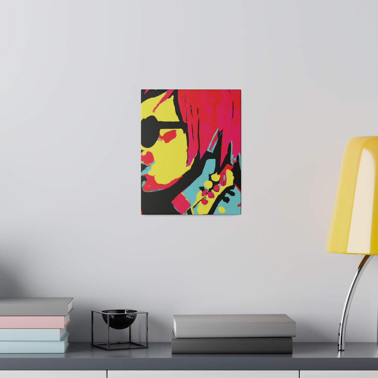 8972Y - Rockstar Painting Print | Face | Abstract | Poster | Home Decor | Wall Art | Music Art | Canvas