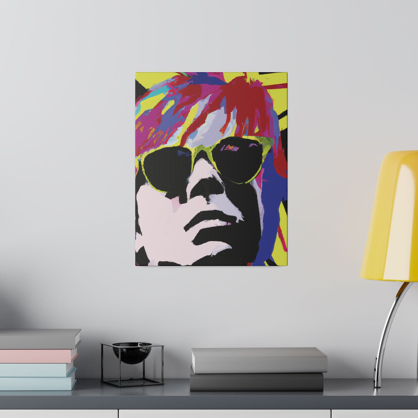 2184J - Rockstar Painting Print | Face | Abstract | Poster | Home Decor | Wall Art | Music Art | Canvas