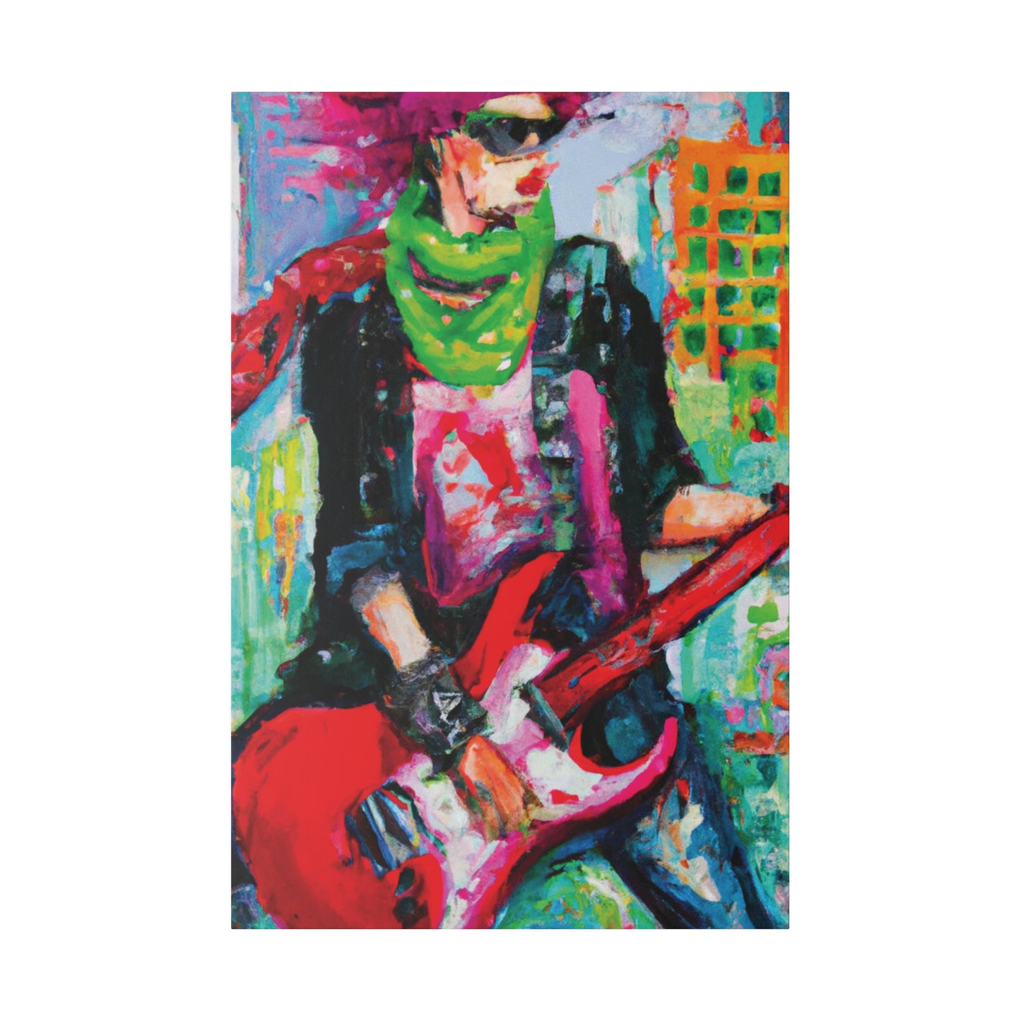 3075J - Rockstar Oil Painting Style Print | Poster | Home Decor | Wall Art | Music Art | Canvas