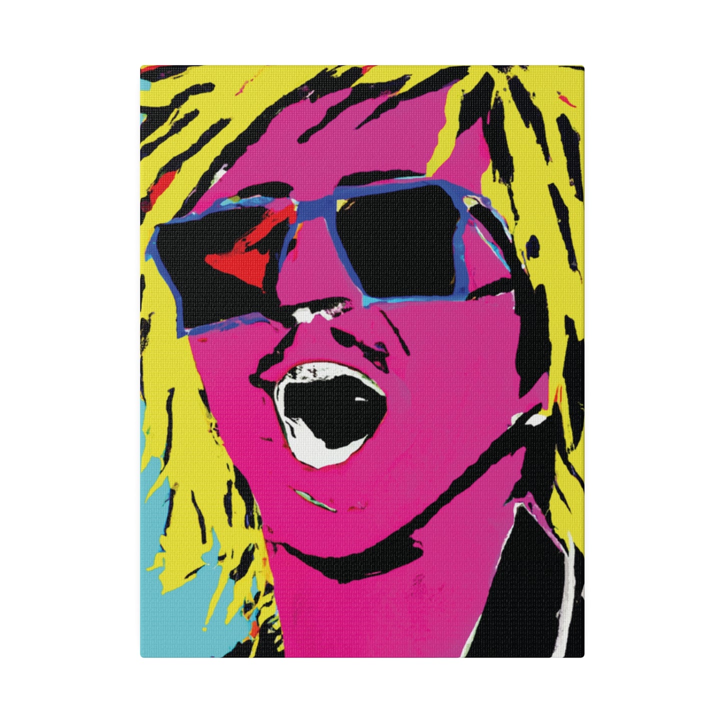 8376W - Rockstar Painting Print | Face | Abstract | Poster | Home Decor | Wall Art | Music Art | Canvas