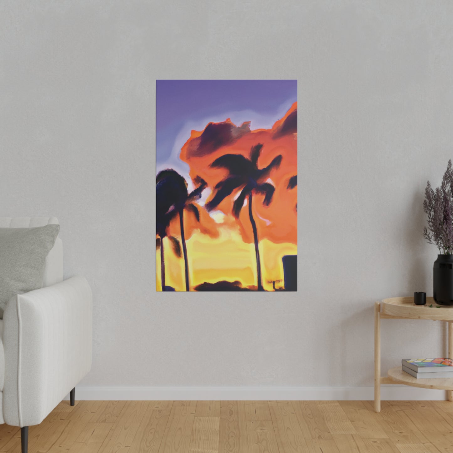 3415F - Miami Beach Sunset Painting Print | Miami | Beach | Sunset | Poster | Home Decor | Wall Art | Canvas