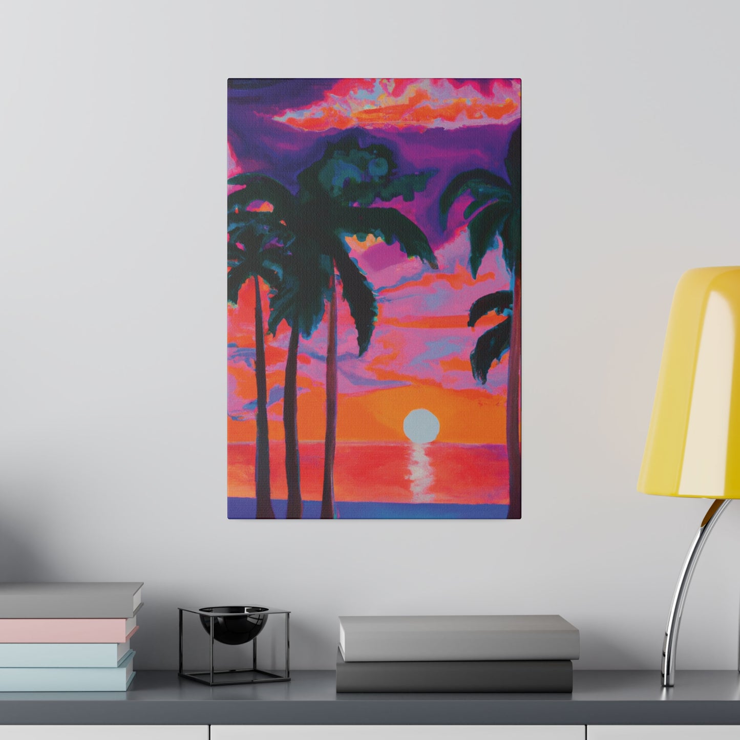 2189Z - Miami Beach Sunset Painting Print | Miami | Beach | Sunset | Poster | Home Decor | Wall Art | Canvas