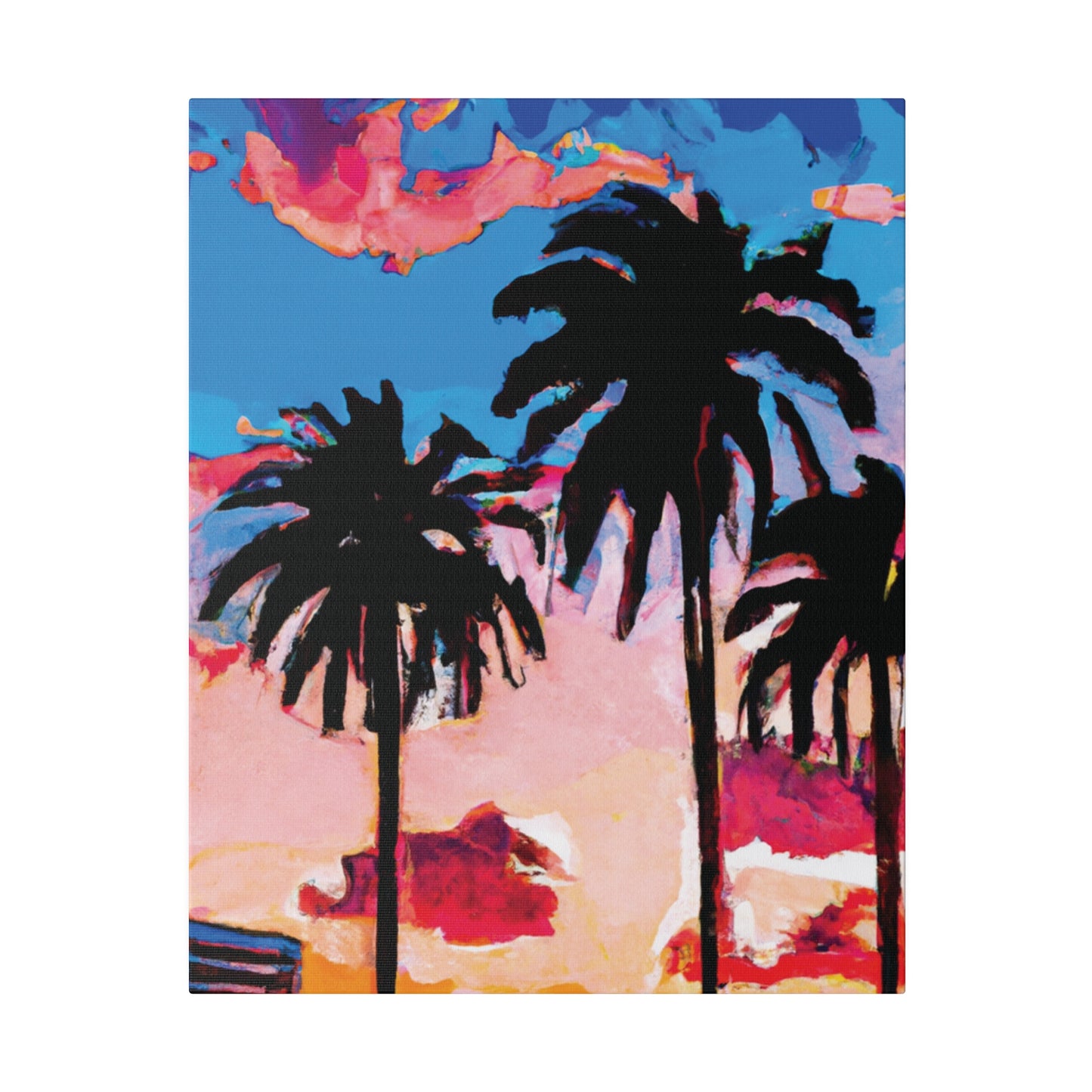 4347Z - Miami Beach Sunset Painting Print | Miami | Beach | Sunset | Poster | Home Decor | Wall Art | Canvas