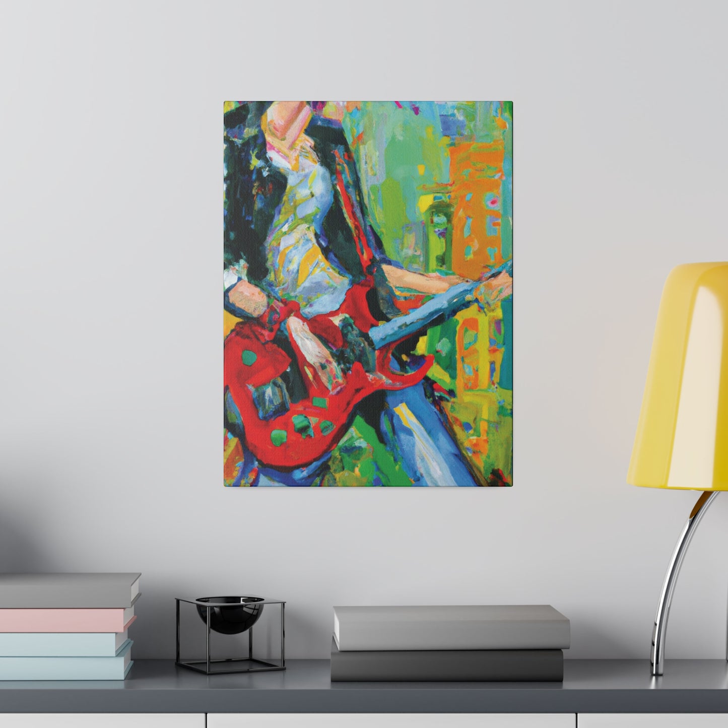 7369K - Rockstar Oil Painting Style Print | Poster | Home Decor | Wall Art | Music Art | Canvas