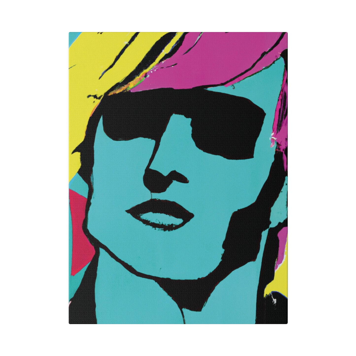 8753H - Rockstar Painting Print | Face | Abstract | Poster | Home Decor | Wall Art | Music Art | Canvas
