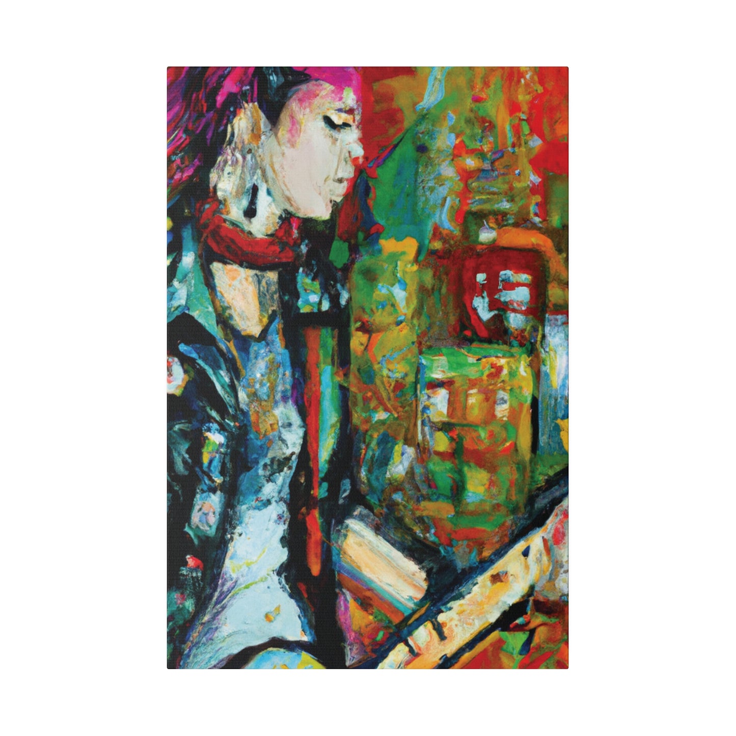 7134Y - Rockstar Oil Painting Style Print | Poster | Home Decor | Wall Art | Music Art | Canvas