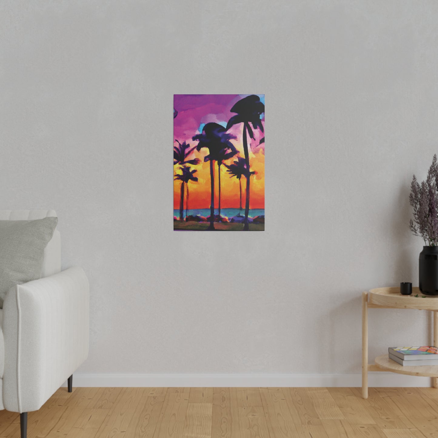 9824V - Miami Beach Sunset Painting Print | Miami | Beach | Sunset | Poster | Home Decor | Wall Art | Canvas