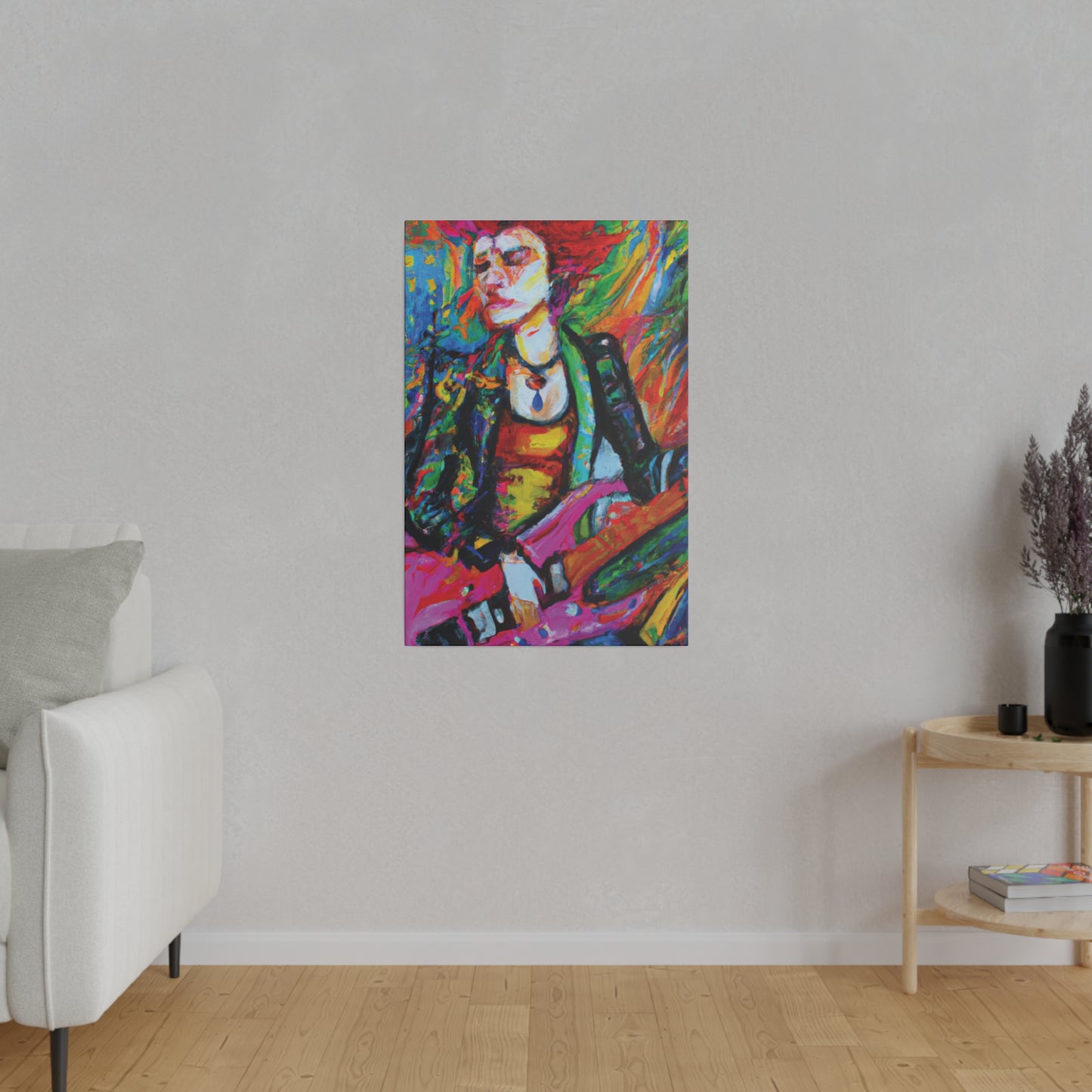 8293B - Rockstar Oil Painting Style Print | Poster | Home Decor | Wall Art | Music Art | Canvas