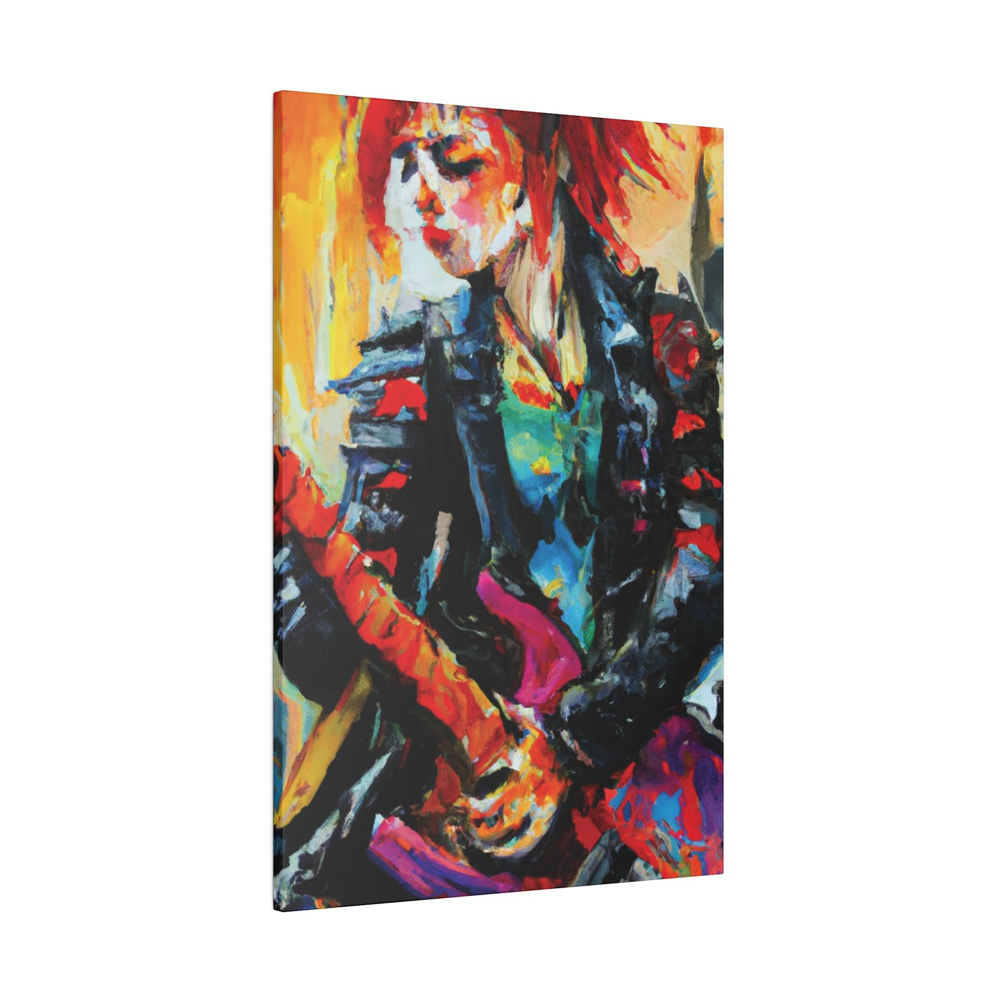 8596X - Rockstar Oil Painting Style Print | Poster | Home Decor | Wall Art | Music Art | Canvas