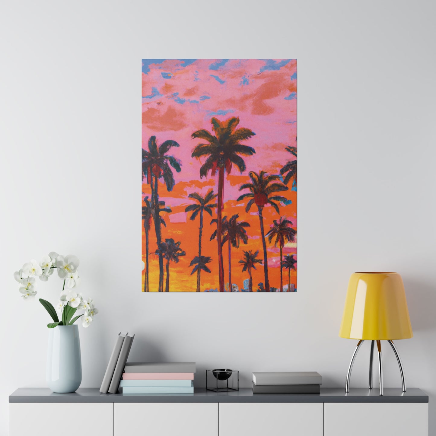 9385A - Miami Beach Sunset Painting Print | Miami | Beach | Sunset | Poster | Home Decor | Wall Art | Canvas