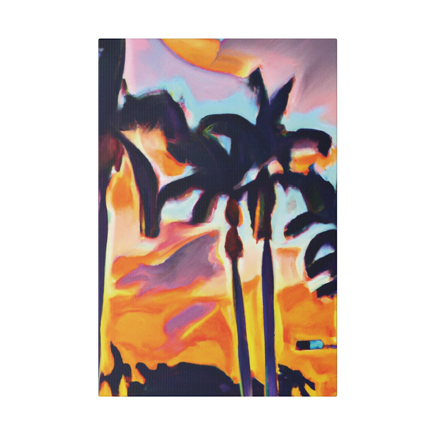 9435K - Miami Beach Sunset Painting Print | Miami | Beach | Sunset | Poster | Home Decor | Wall Art | Canvas